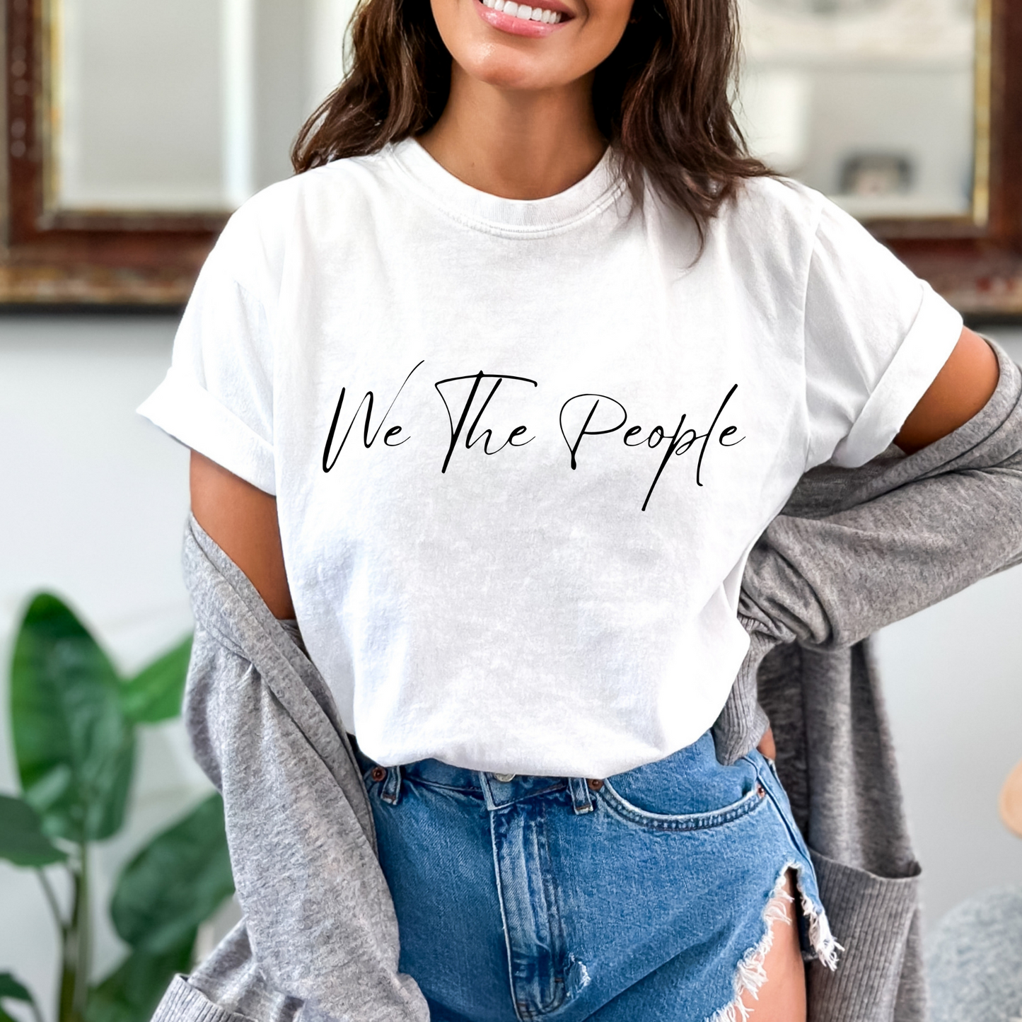 We The People Script - Unisex Garment-Dyed Heavyweight Tee