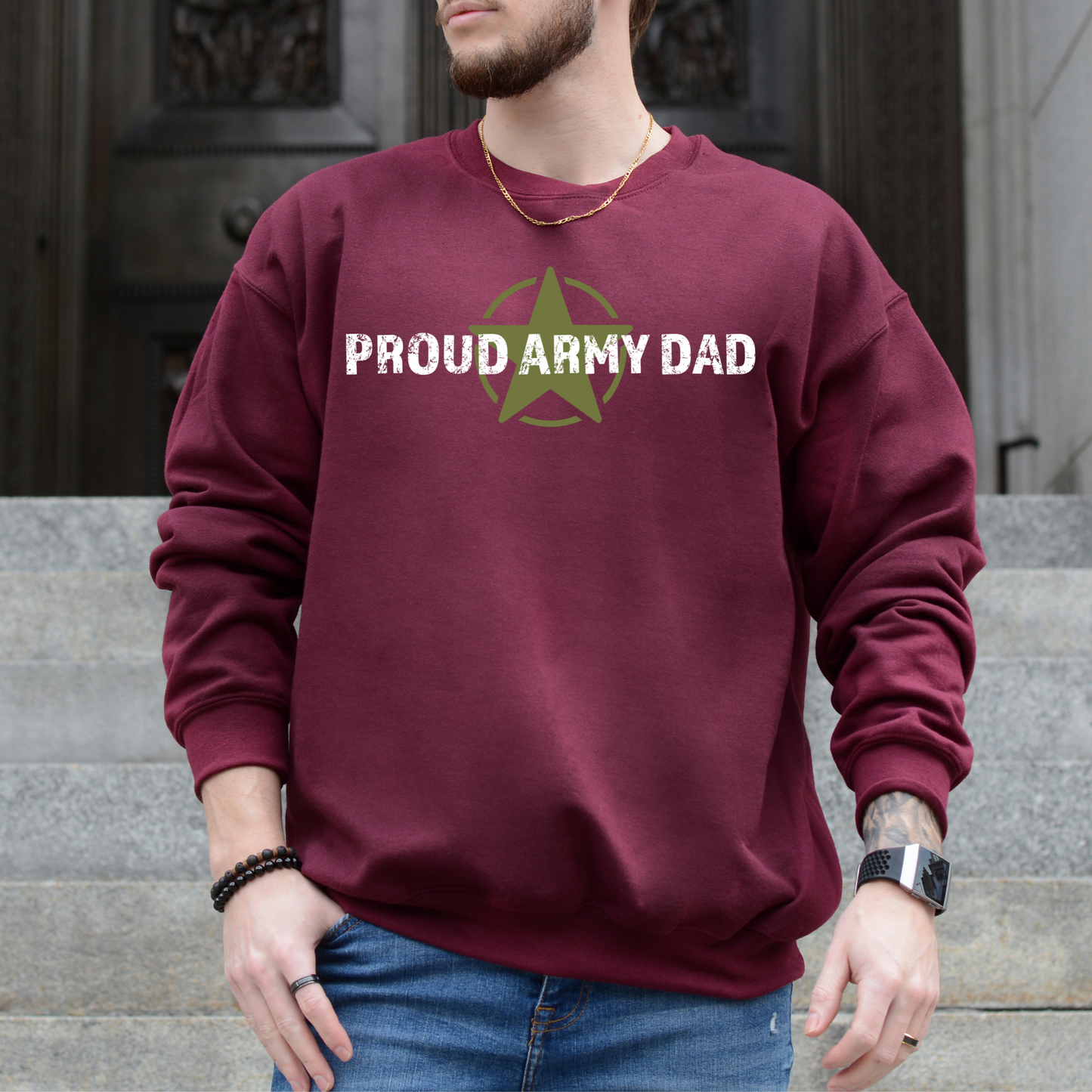 Proud Army Dad - Unisex Crewneck Sweatshirt