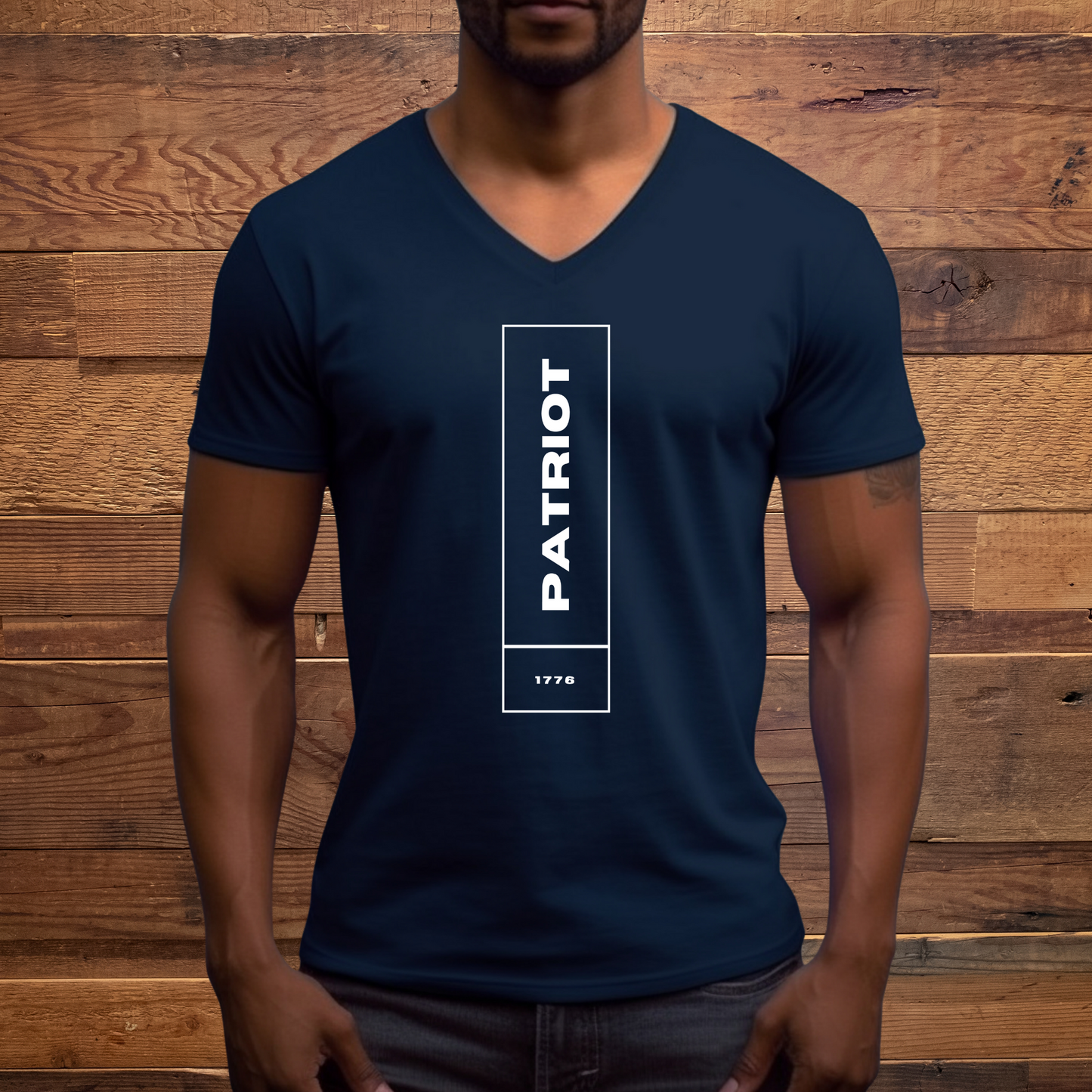 Patriot 1776 - Unisex Jersey V-Neck Tee