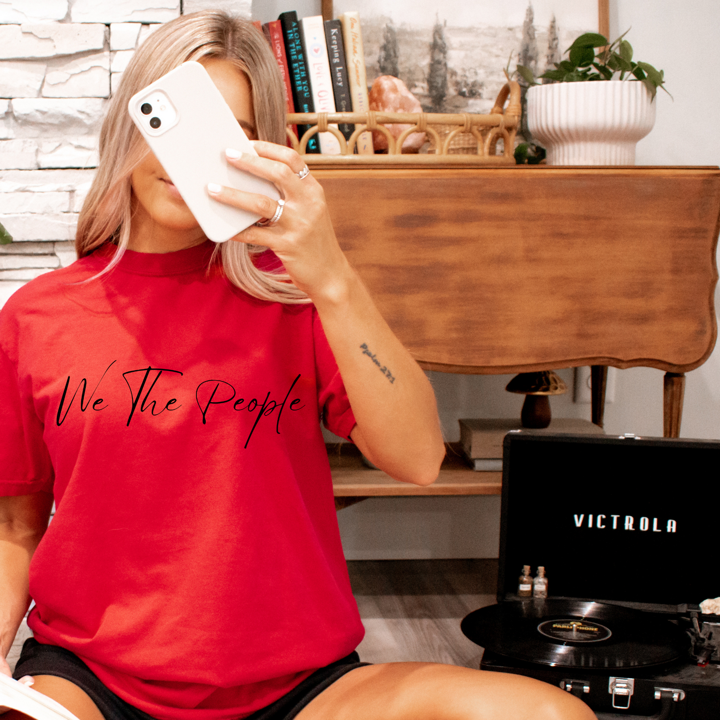 We The People Script - Unisex Garment-Dyed Heavyweight Tee