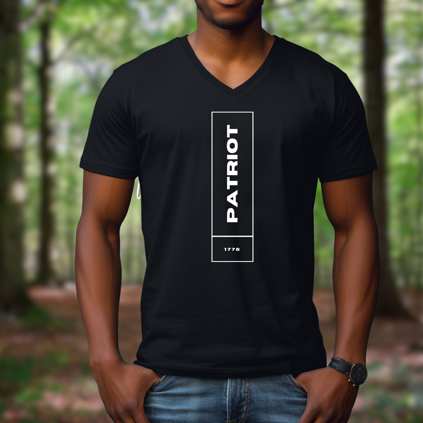 Patriot 1776 - Unisex Jersey V-Neck Tee