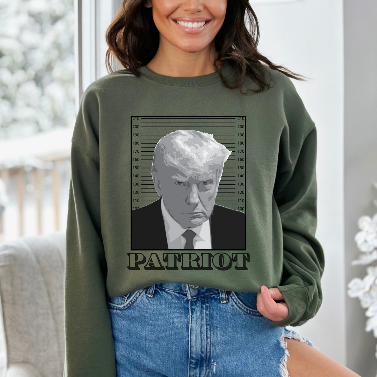 Trump Mugshot Patriot - Unisex Crewneck Sweatshirt