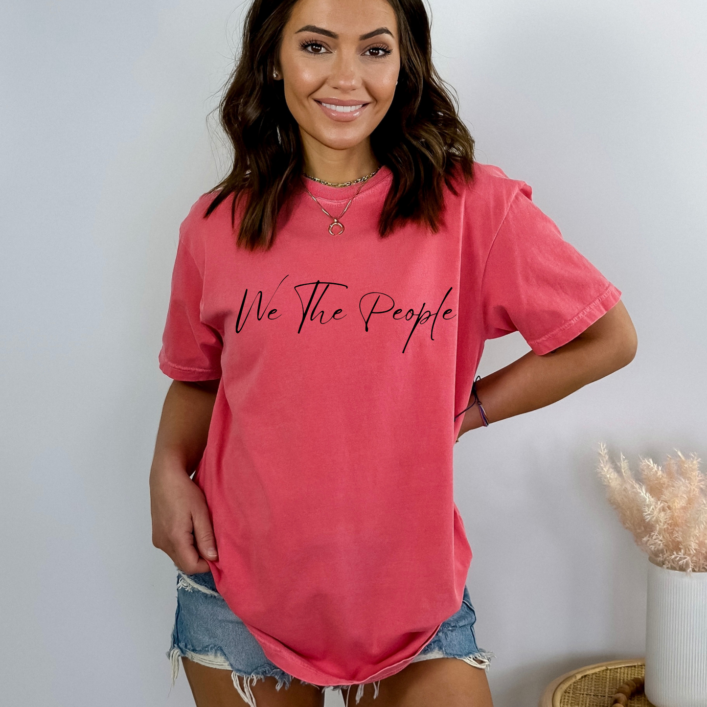 We The People Script - Unisex Garment-Dyed Heavyweight Tee