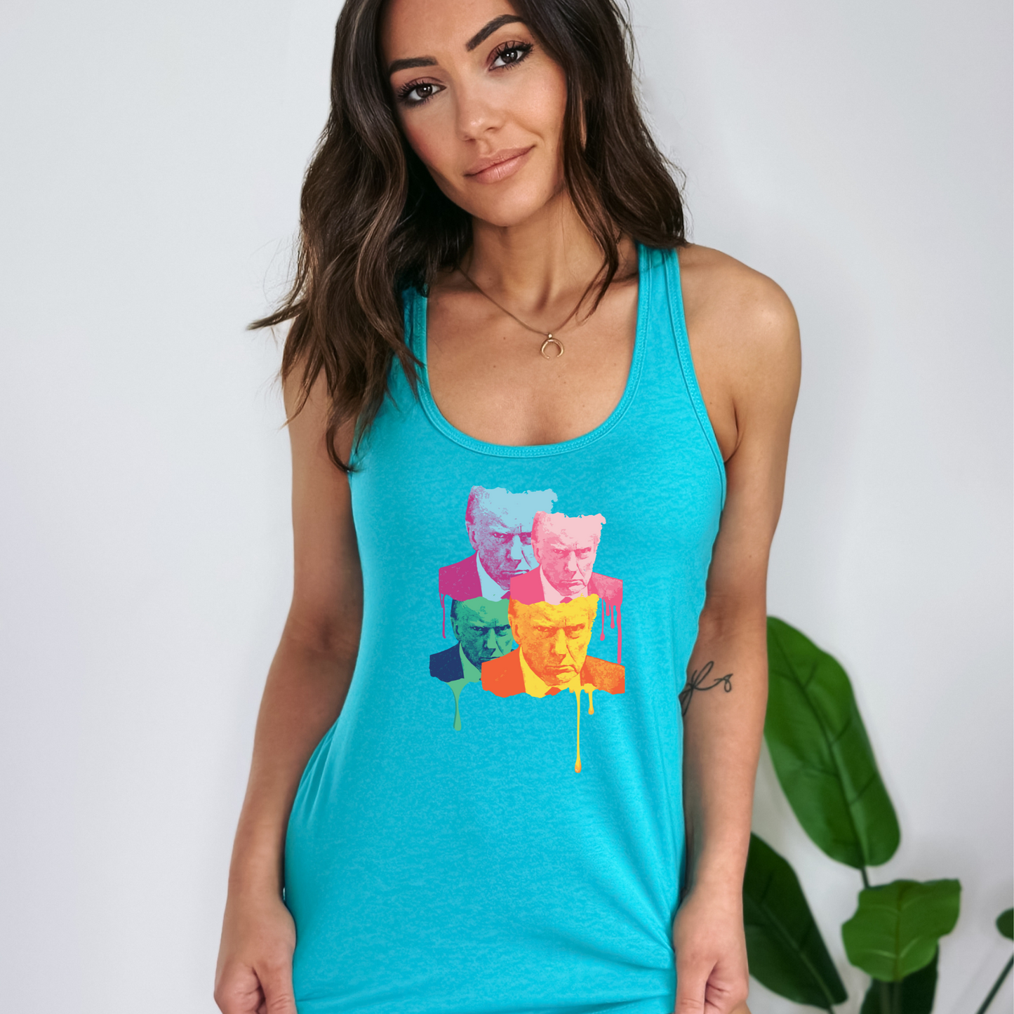 Trump Mugshot Drip - Women's Racerback Tank