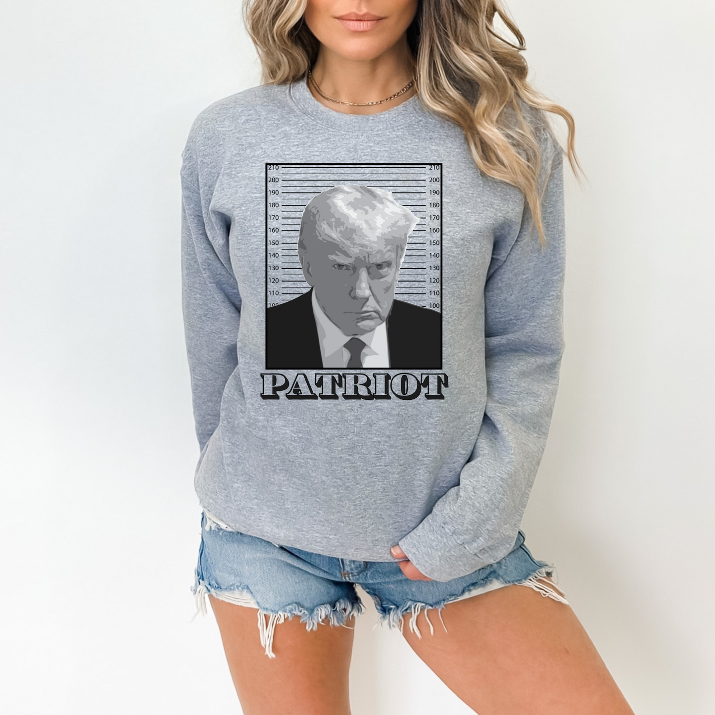 Trump Mugshot Patriot - Unisex Crewneck Sweatshirt