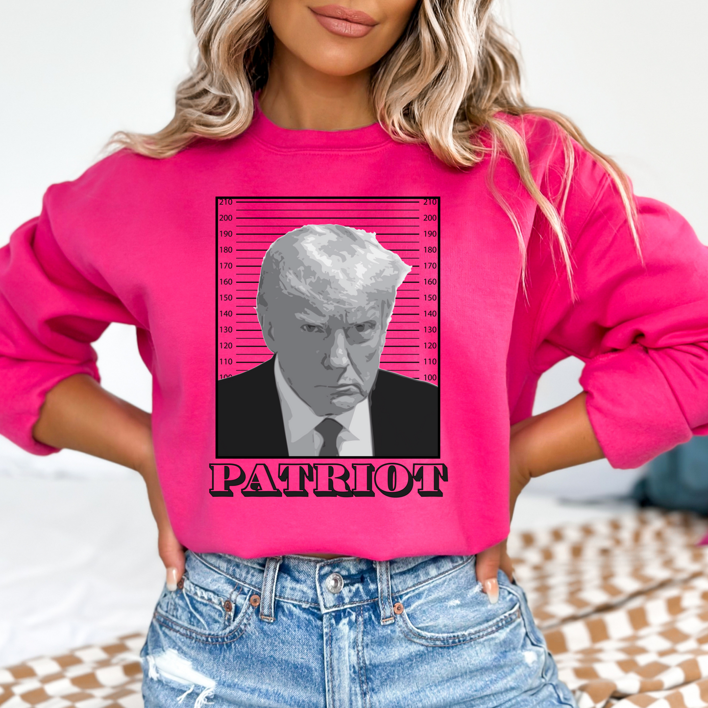 Trump Mugshot Patriot - Unisex Crewneck Sweatshirt