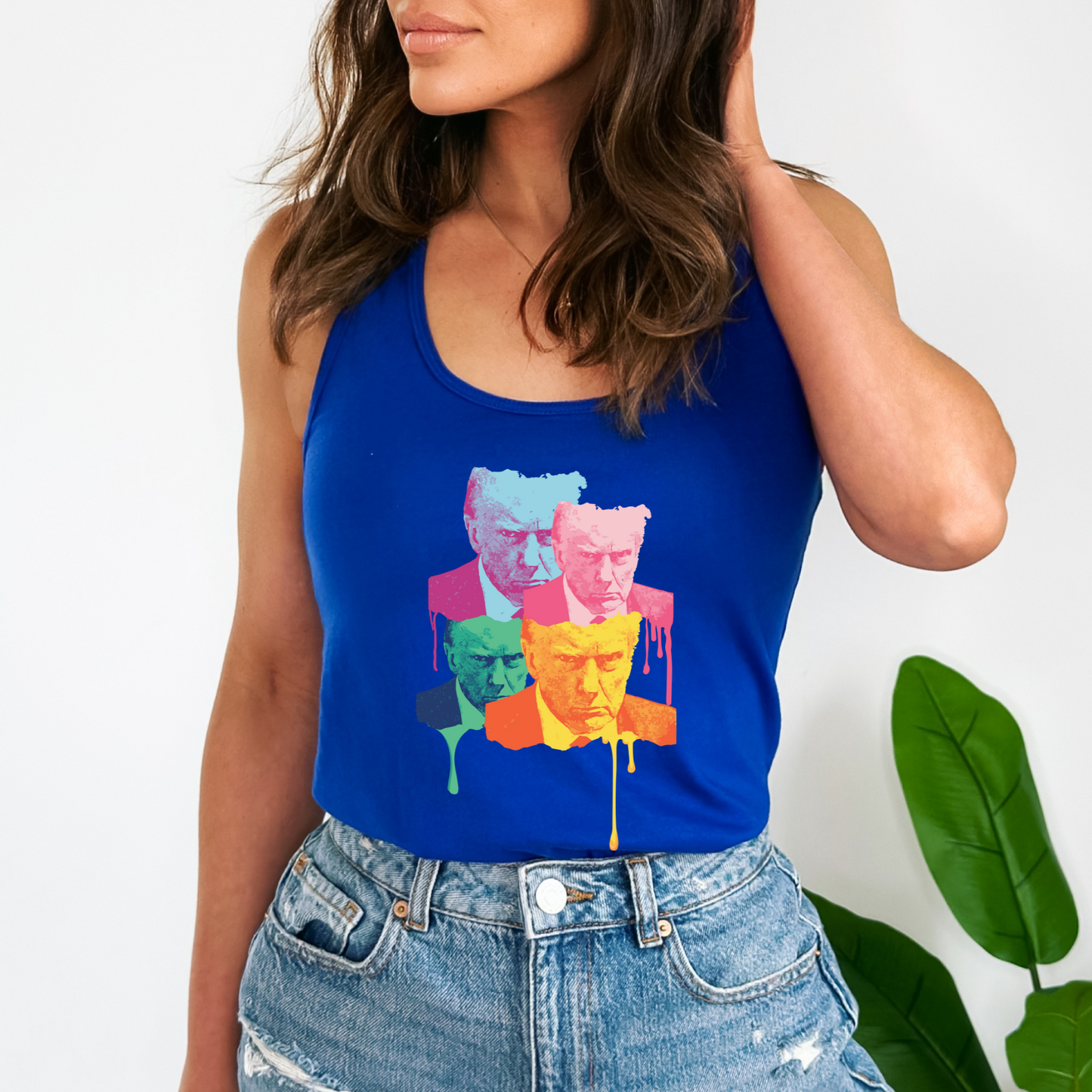Trump Mugshot Drip - Women's Racerback Tank