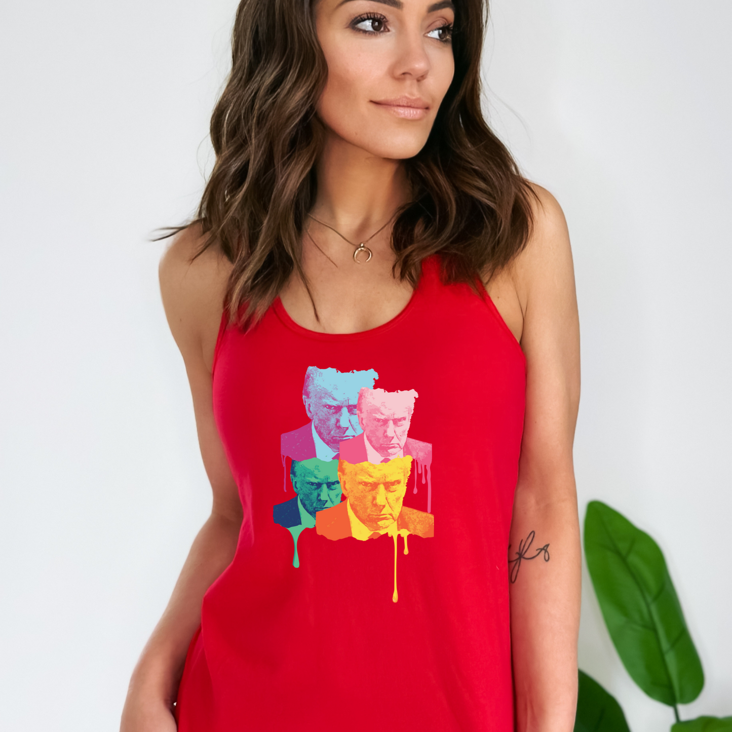 Trump Mugshot Drip - Women's Racerback Tank
