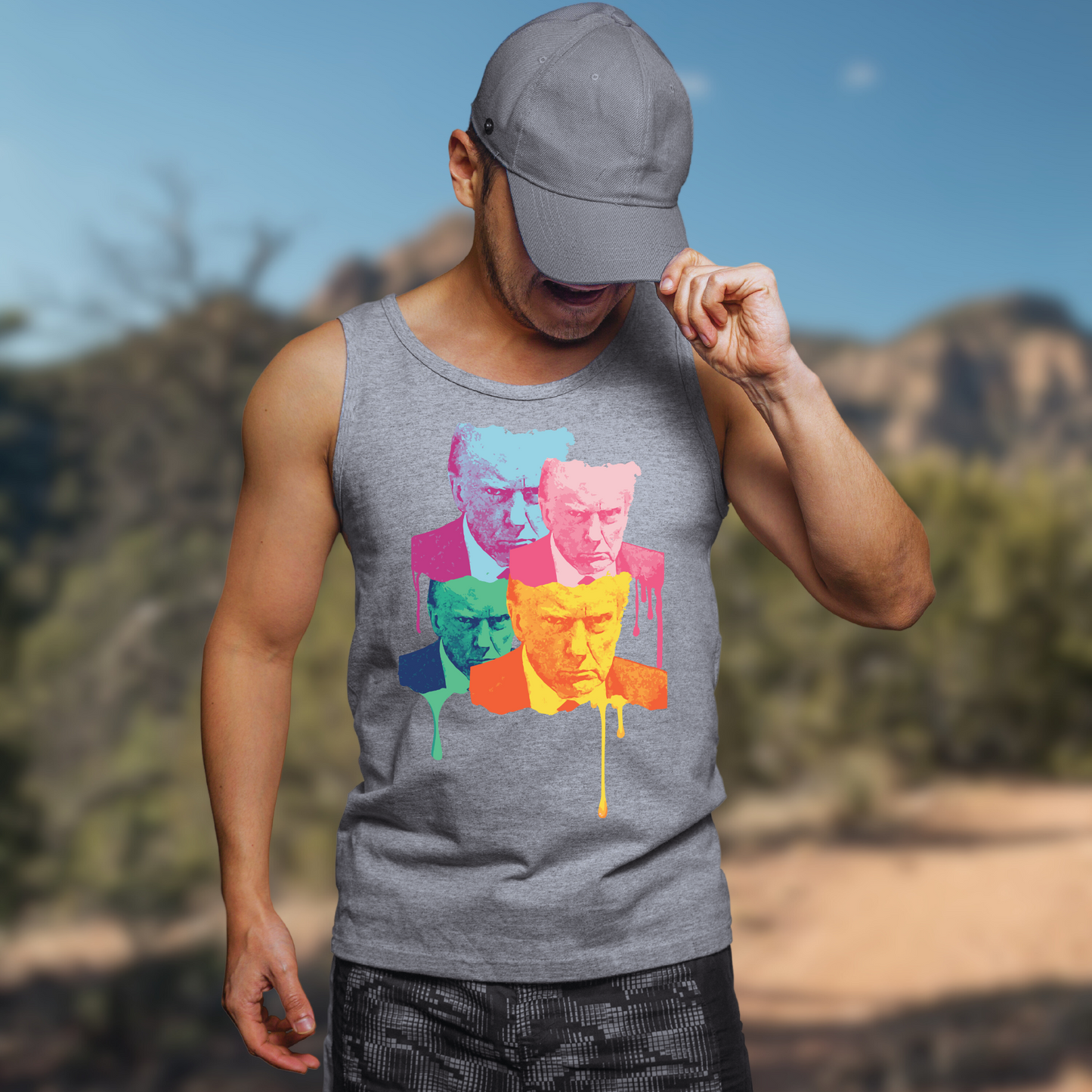 Trump Mugshot Drip - Unisex Jersey Tank Top