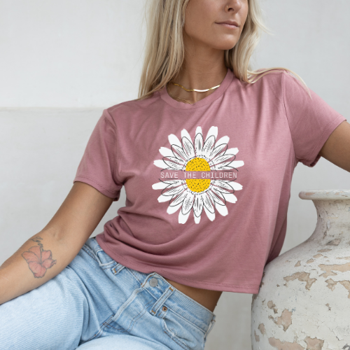 Save the Children - Women's Flowy Cropped Tee