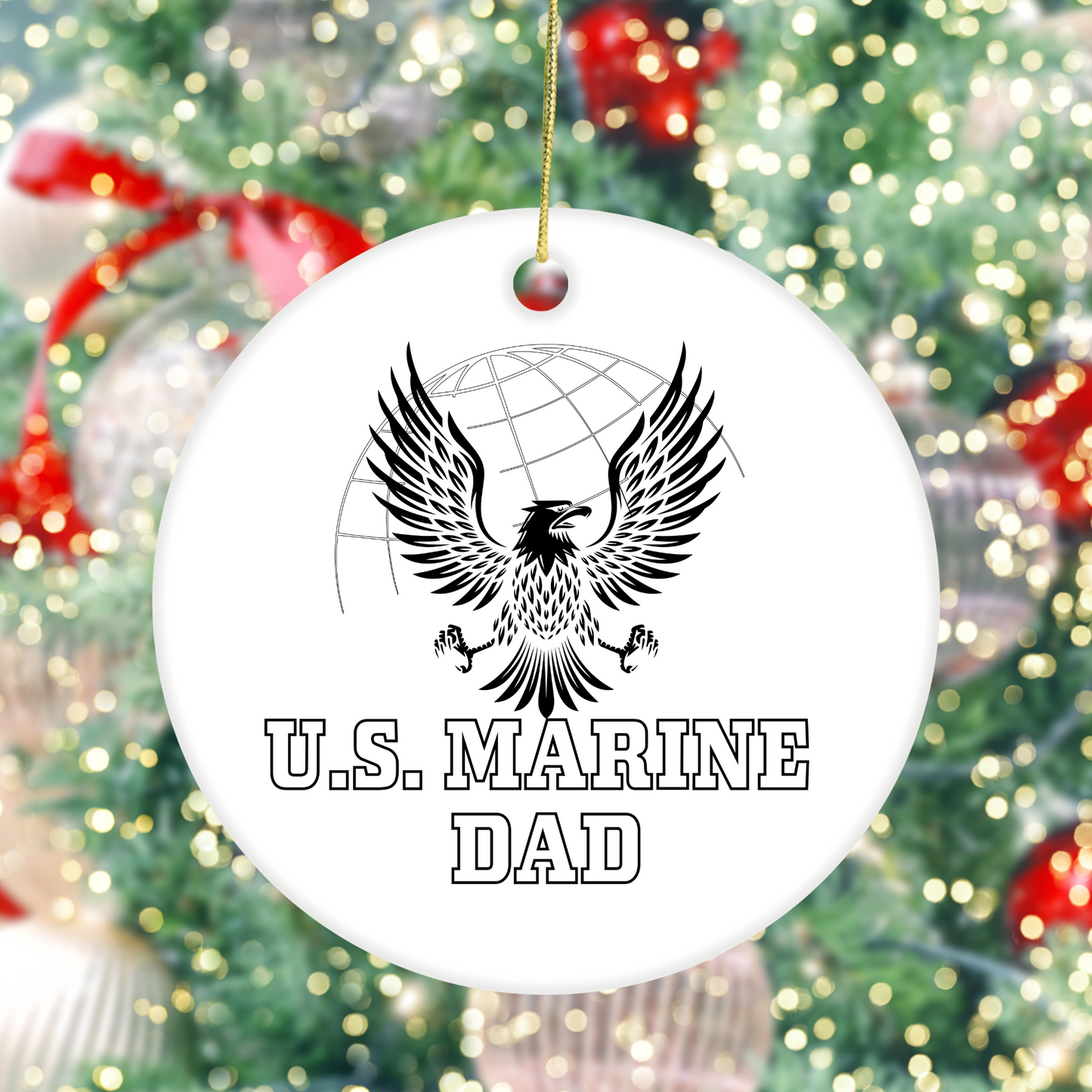 U.S. Marine Dad - Ceramic Ornament