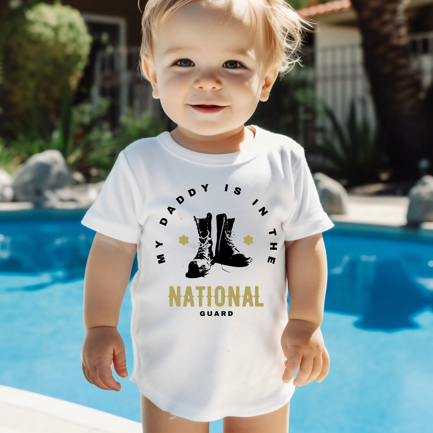 Proud National Guard Baby - Baby Jersey Tee