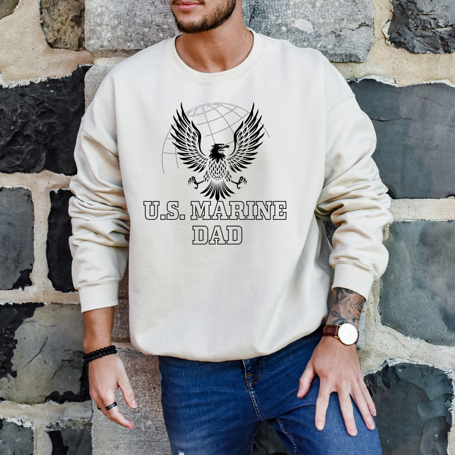 U.S. Marine Dad - Unisex Crewneck Sweatshirt