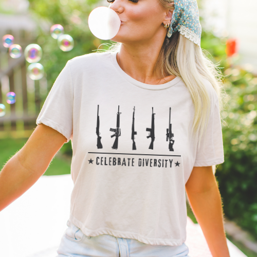 Celebrate Diversity - Women's Flowy Cropped Tee