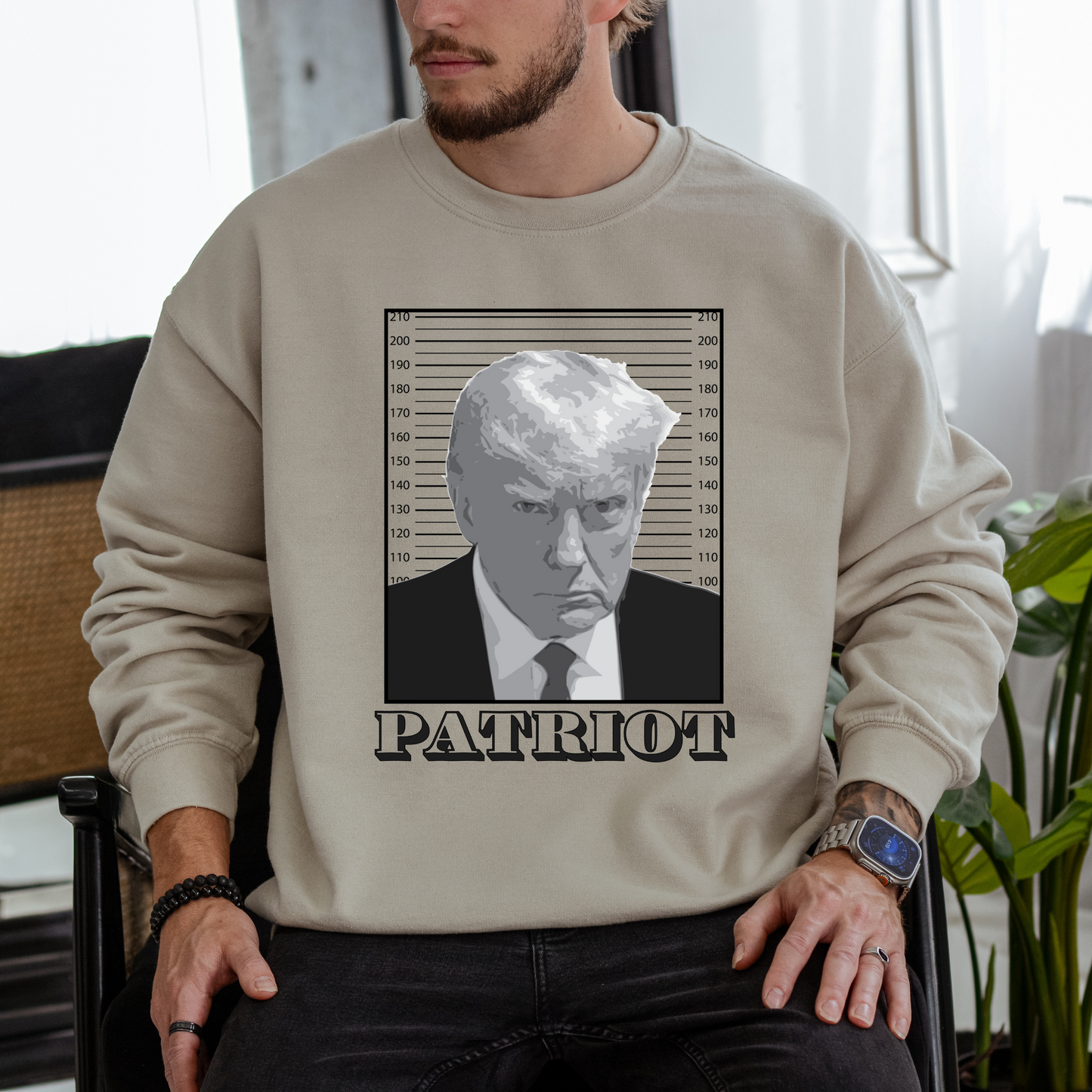 Trump Mugshot Patriot - Unisex Crewneck Sweatshirt