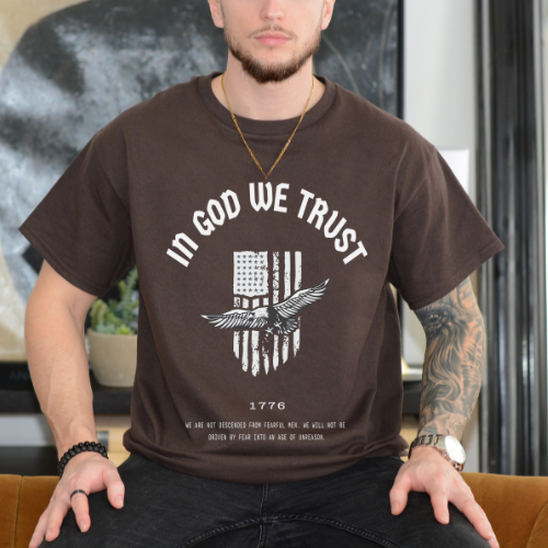 In God We Trust Patriotic Eagle - Classic Heavyweight T-Shirt