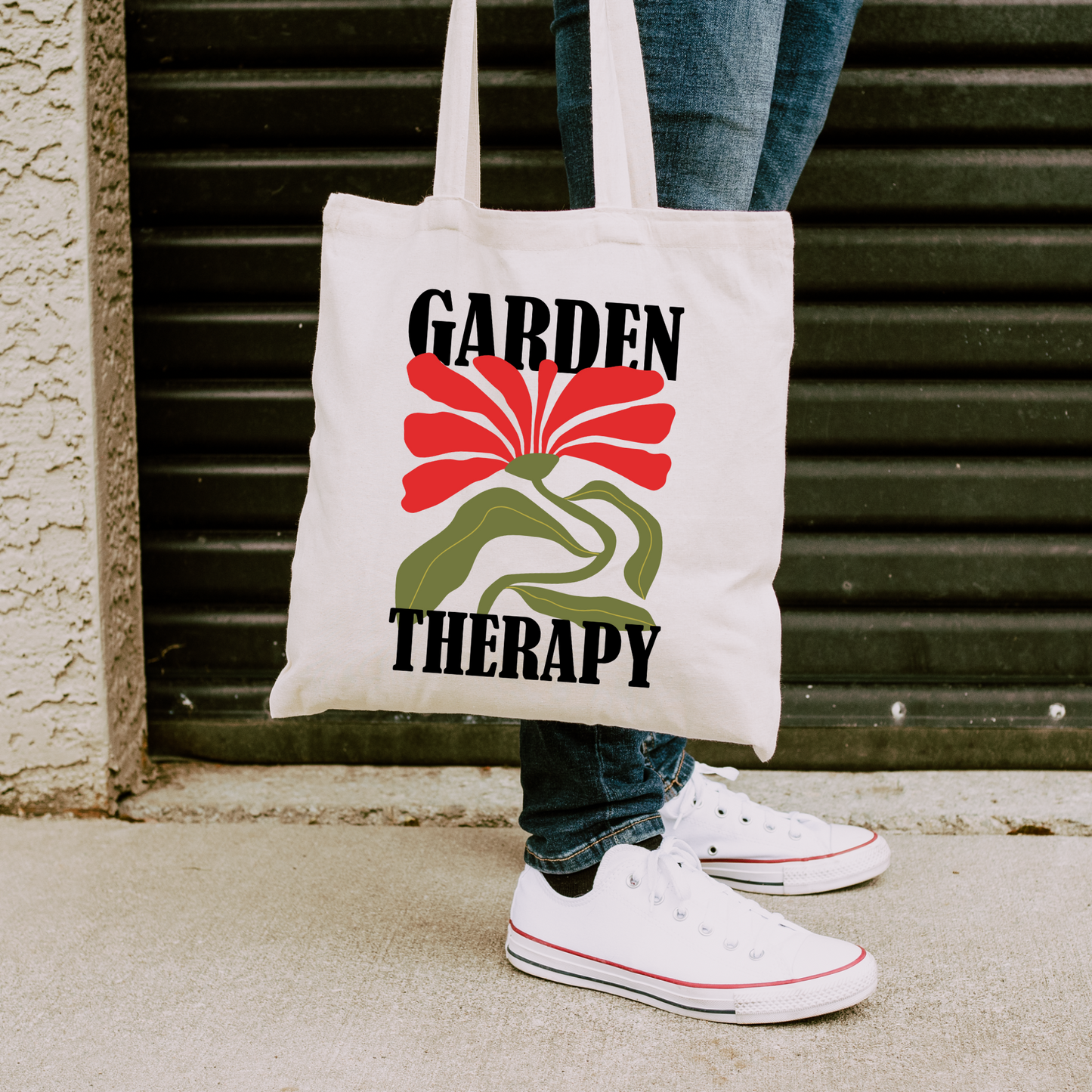 Garden Therapy - Cotton Canvas Tote Bag