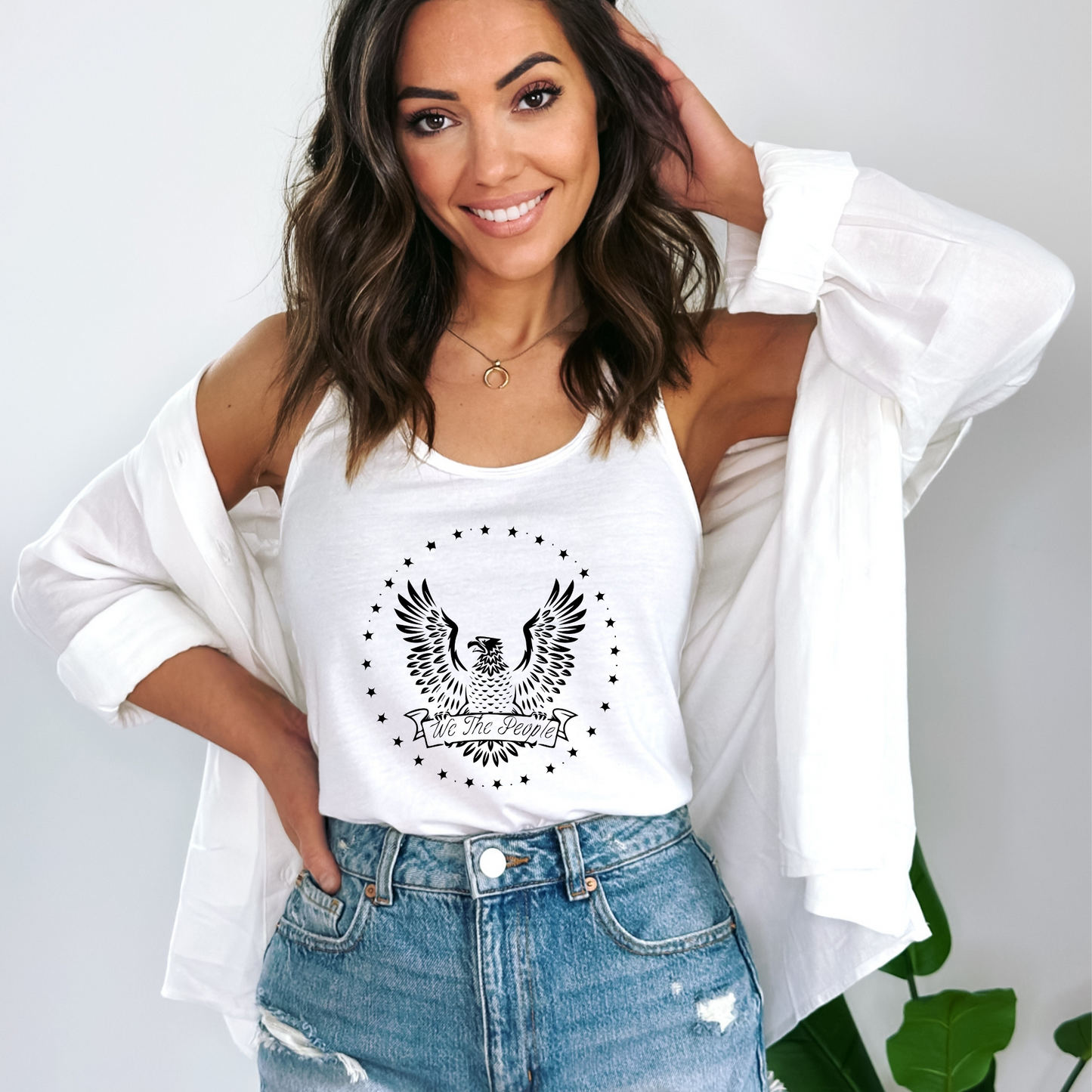 We The People Eagle - Women's Racerback Tank