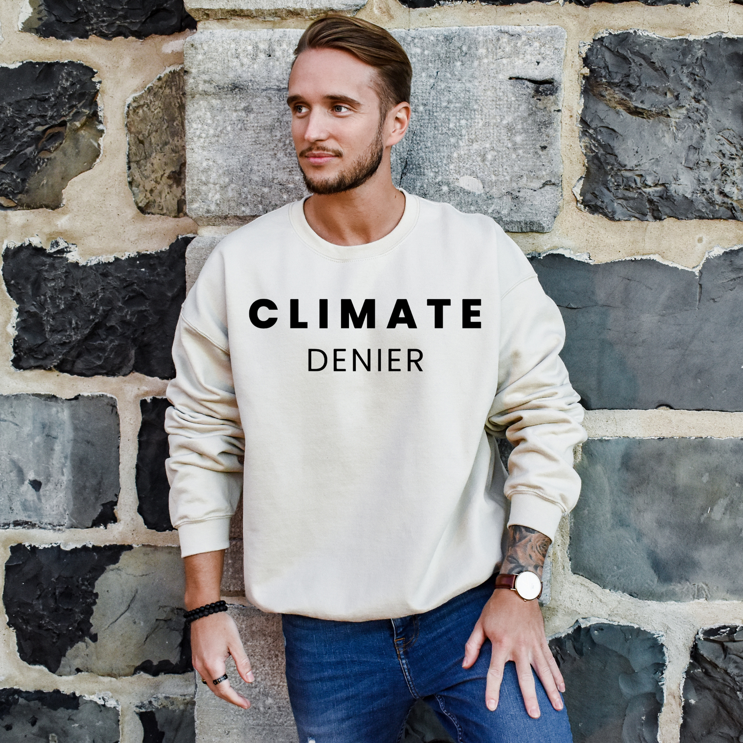 Climate Denier - Unisex Crewneck Sweatshirt