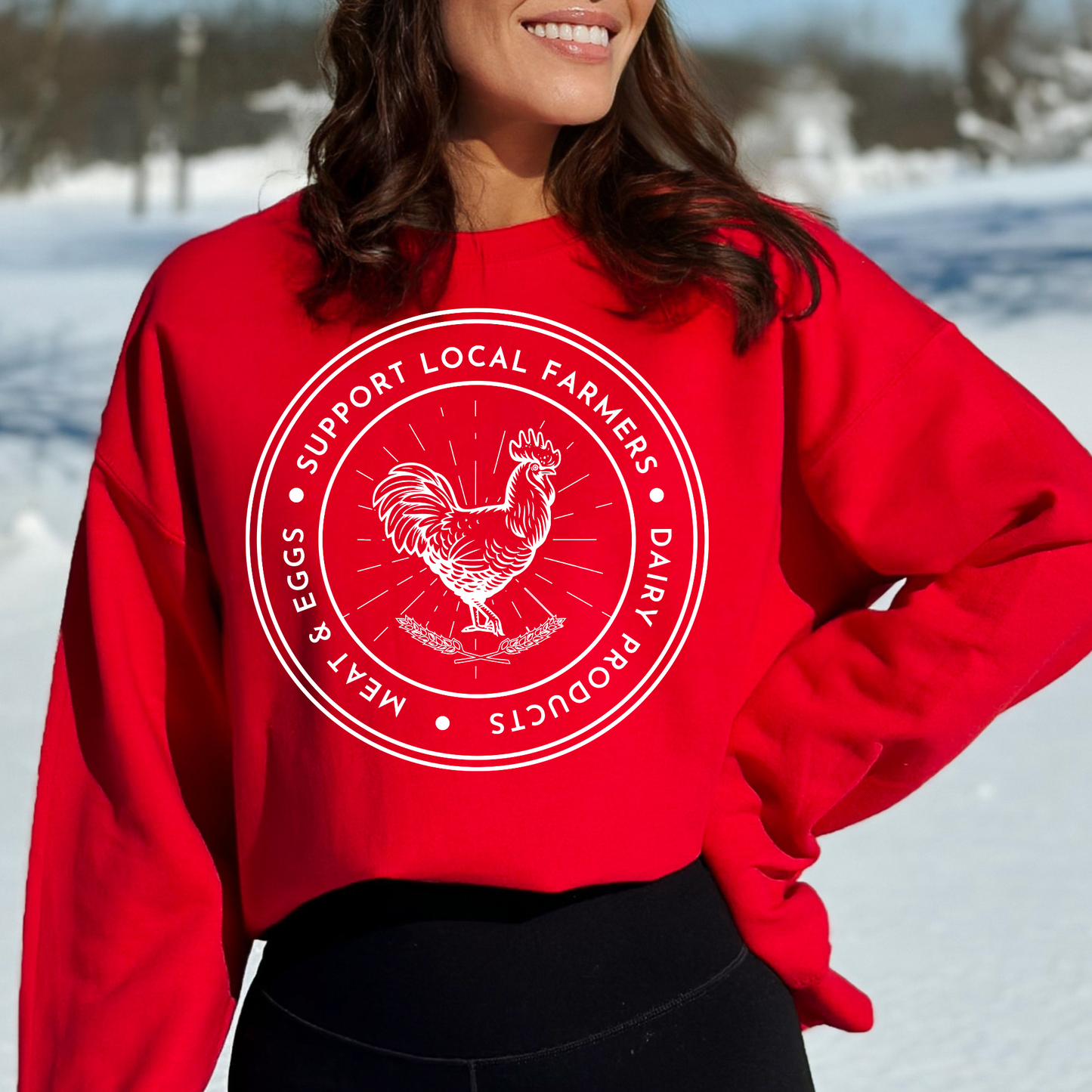 Support Local Farmers - Unisex Crewneck Sweatshirt