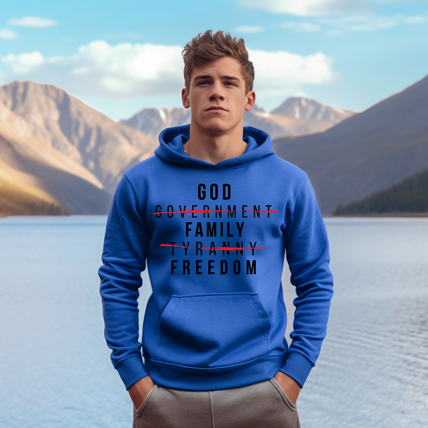 God Family Freedom - Unisex Hoodie