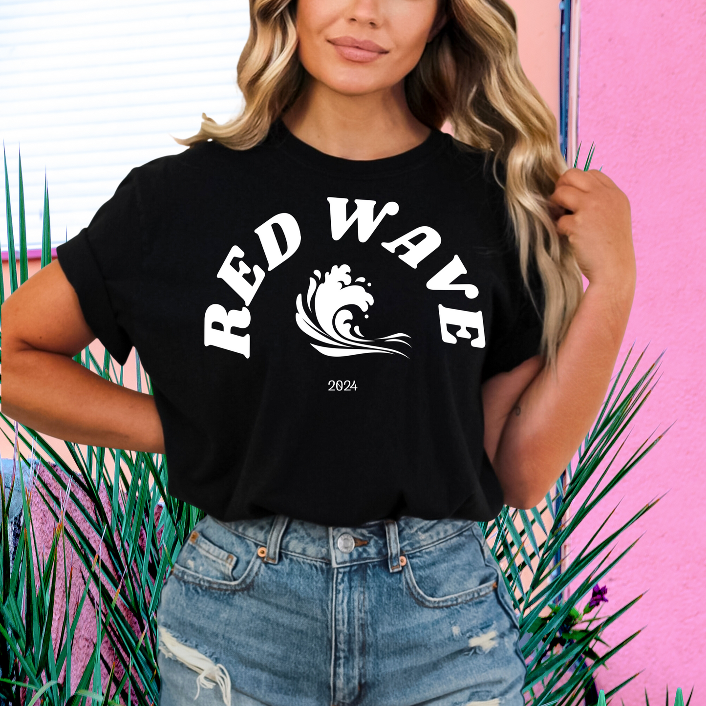 Red Wave 2024 - Unisex Garment-Dyed Heavyweight Tee