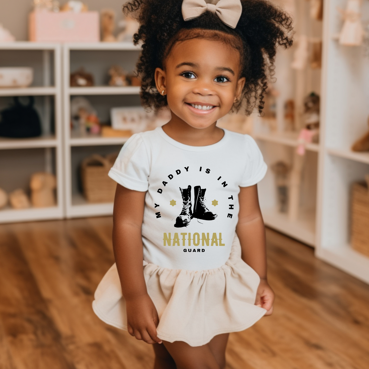 My Daddy is in the National Guard - Toddler Jersey Tee