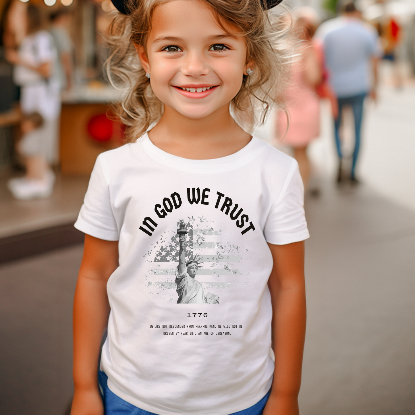 In God We Trust Lady Liberty - Youth Short Sleeve T-Shirt