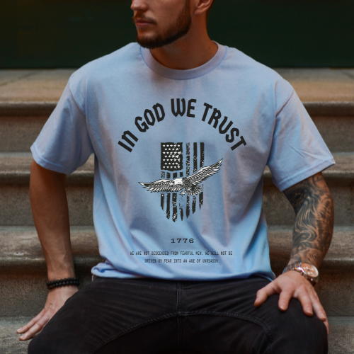 In God We Trust Patriotic Eagle - Classic Heavyweight T-Shirt