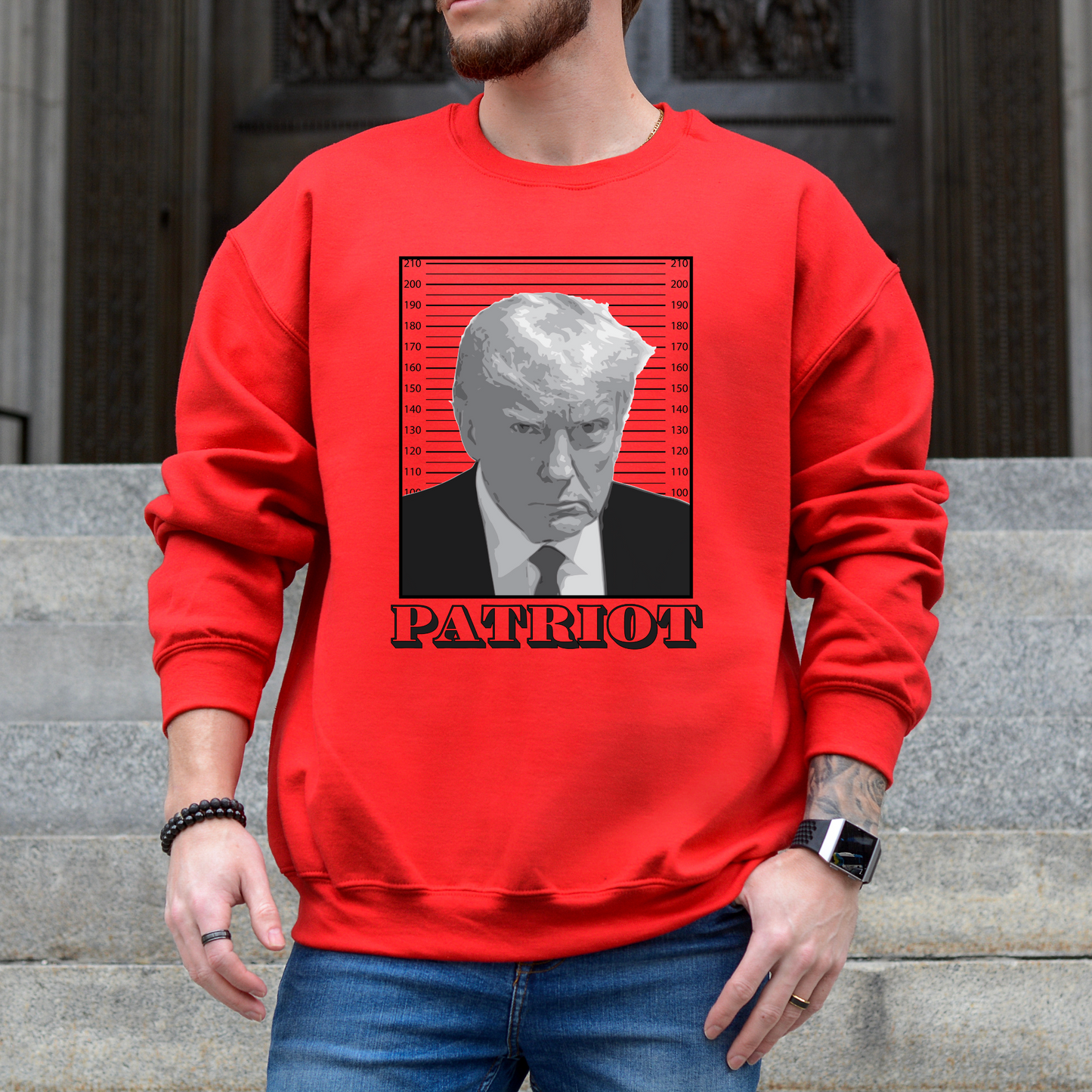 Trump Mugshot Patriot - Unisex Crewneck Sweatshirt