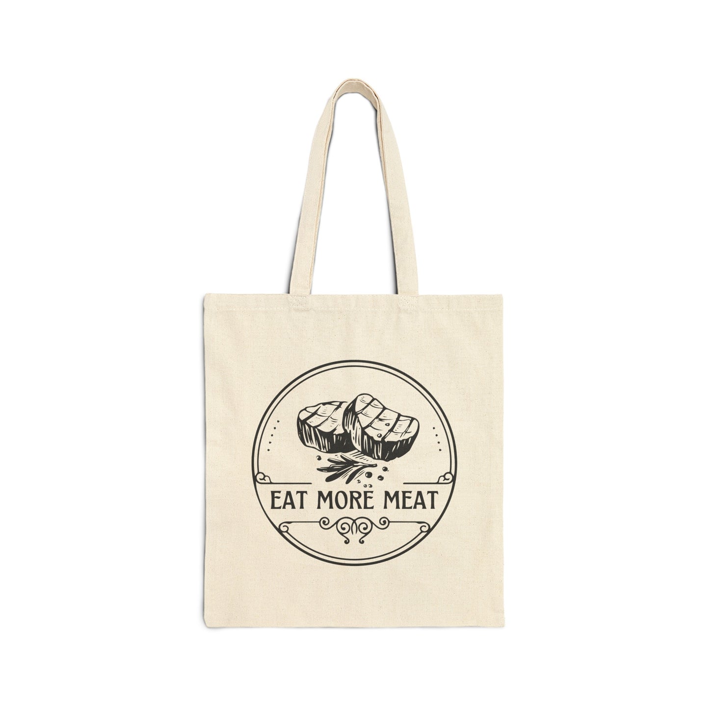 Eat More Meat - Cotton Canvas Tote Bag