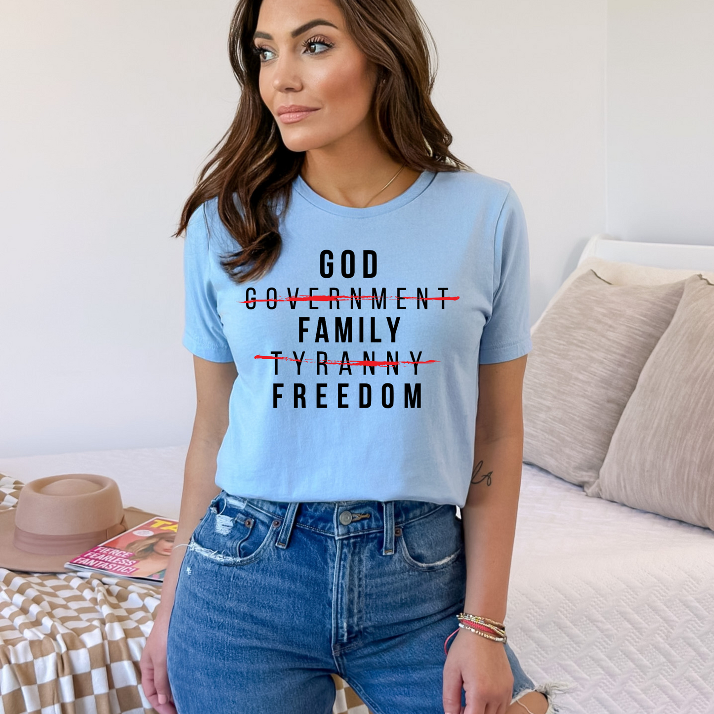 God Family Freedom - Unisex Jersey Tee