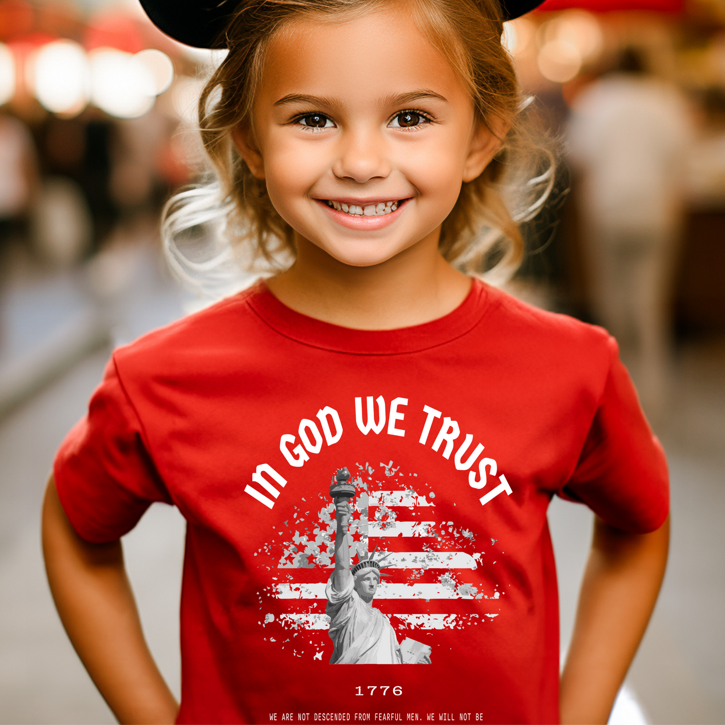 In God We Trust Lady Liberty - Youth Short Sleeve T-Shirt