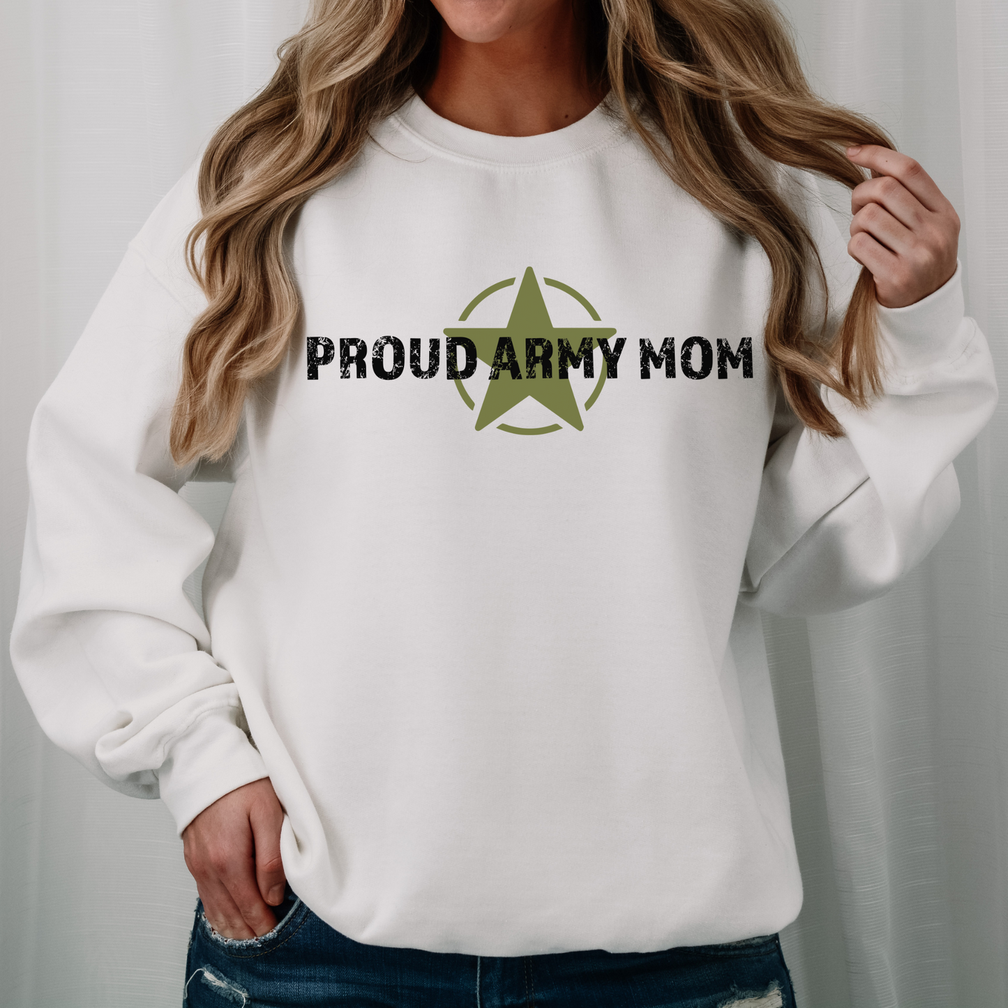Proud Army Mom - Unisex Crewneck Sweatshirt