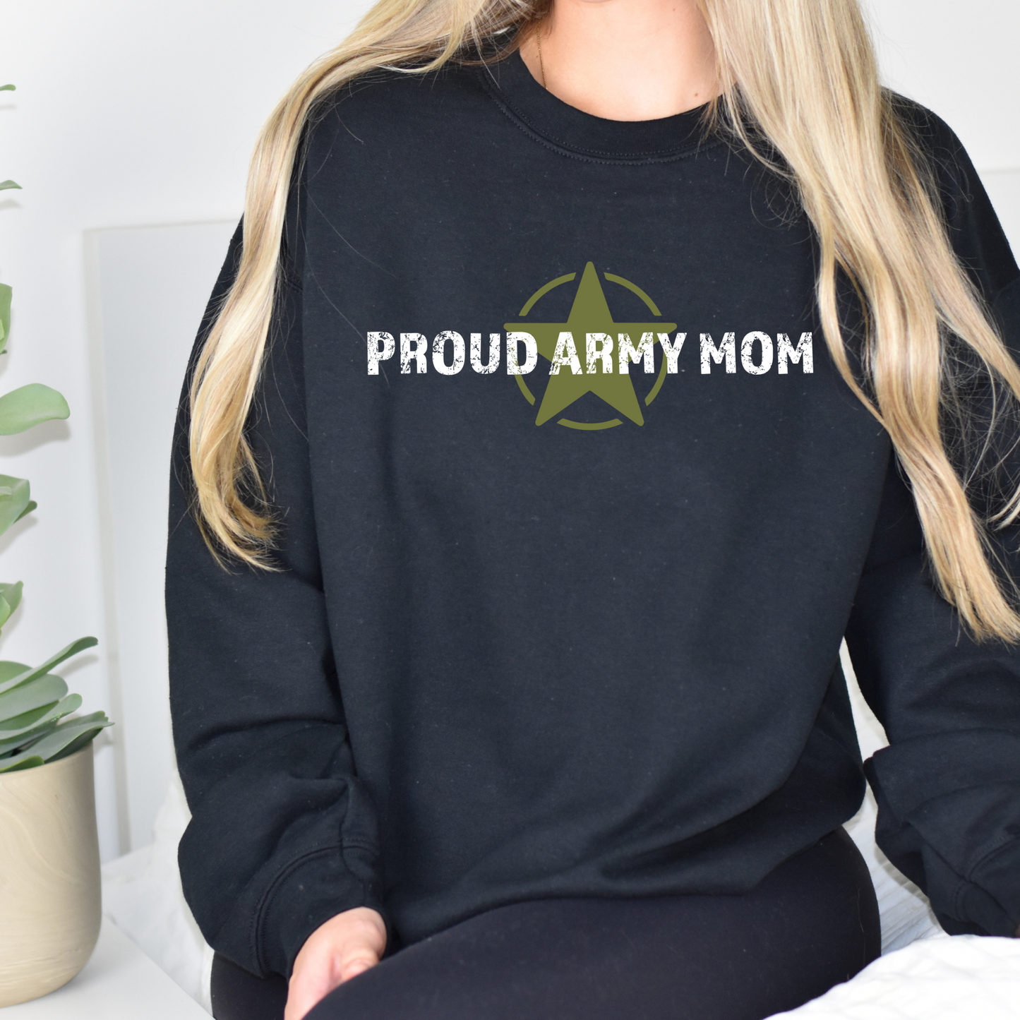 Proud Army Mom - Unisex Crewneck Sweatshirt