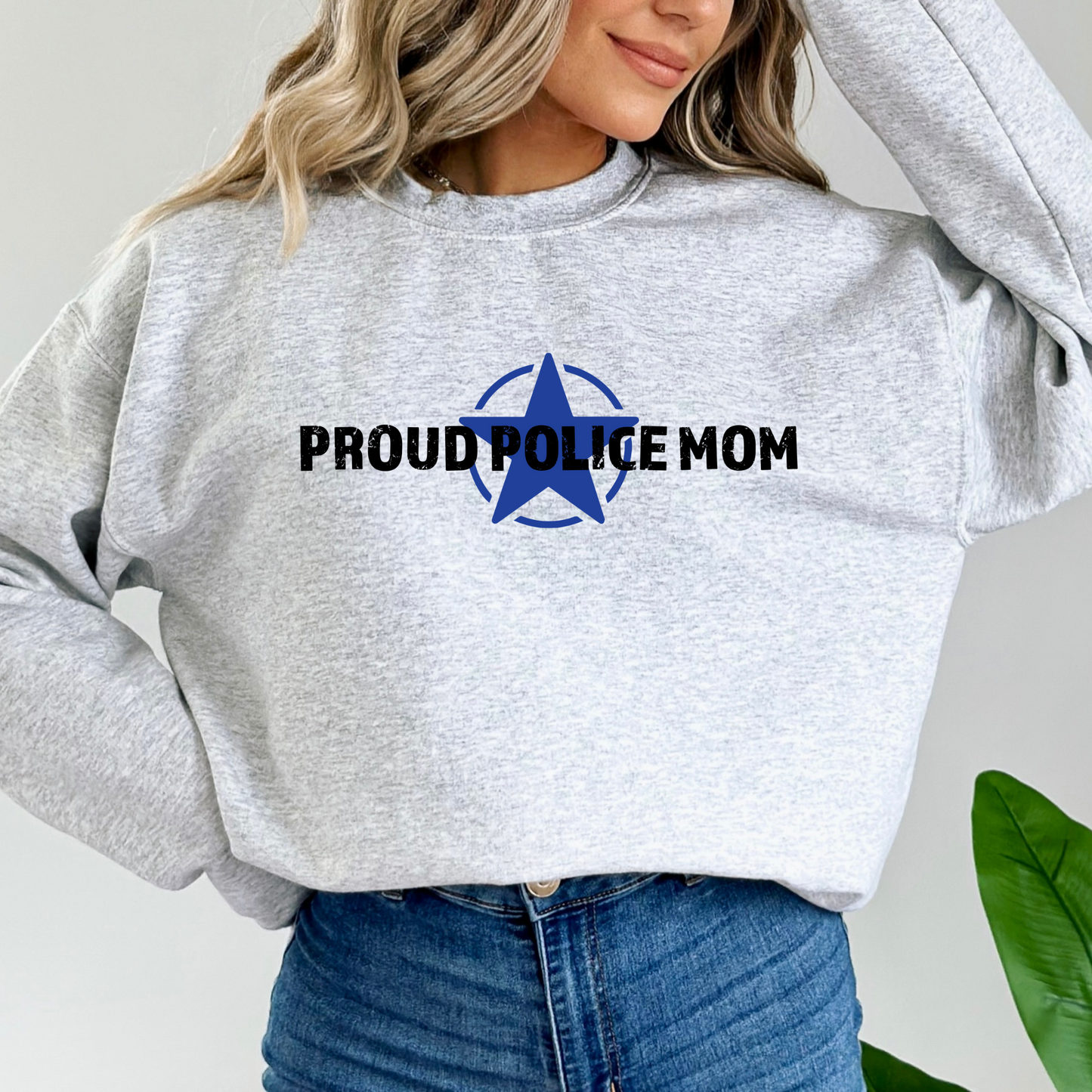 Proud Police Mom - Unisex Crewneck Sweatshirt