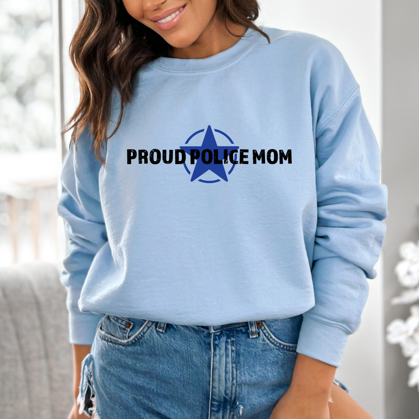 Proud Police Mom - Unisex Crewneck Sweatshirt