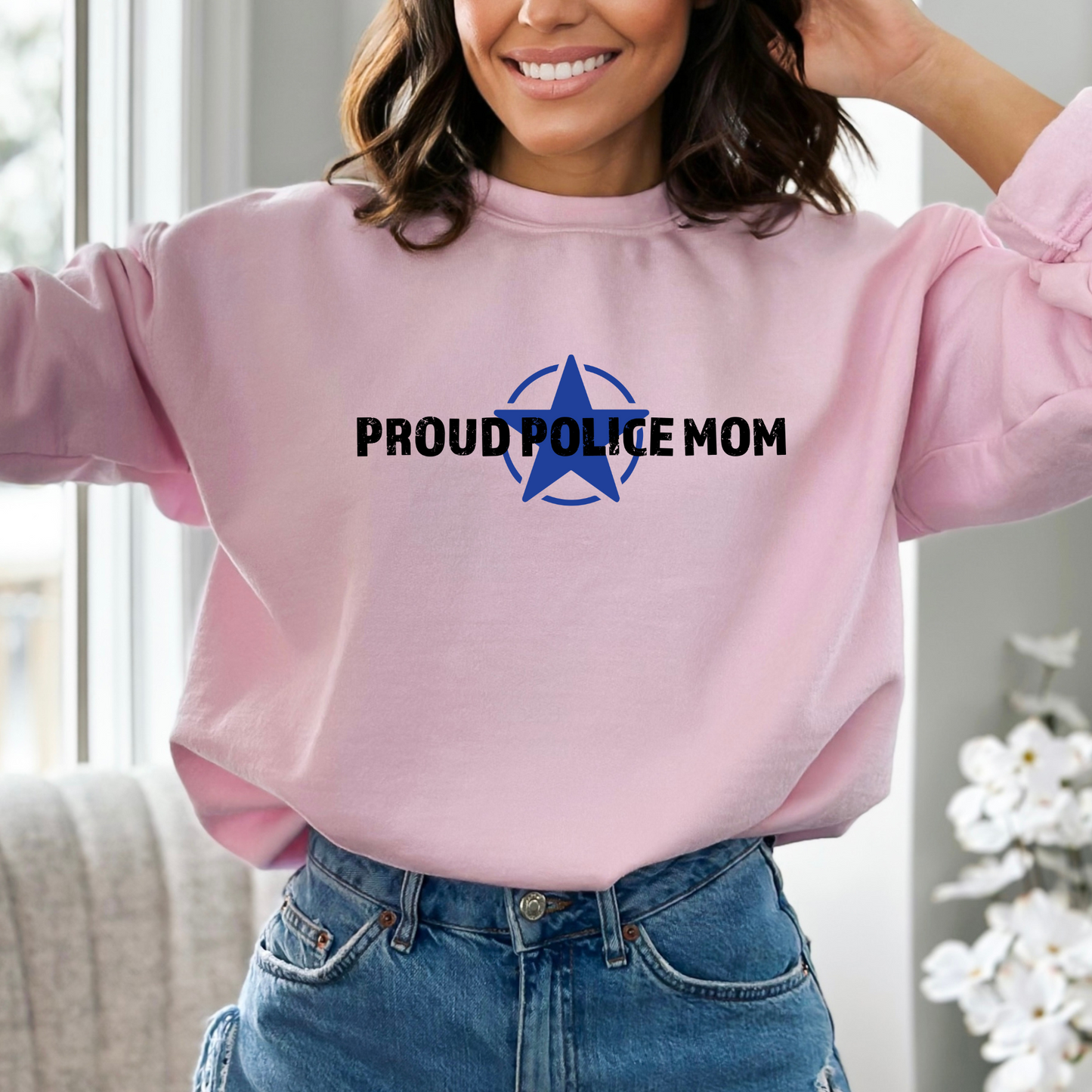 Proud Police Mom - Unisex Crewneck Sweatshirt