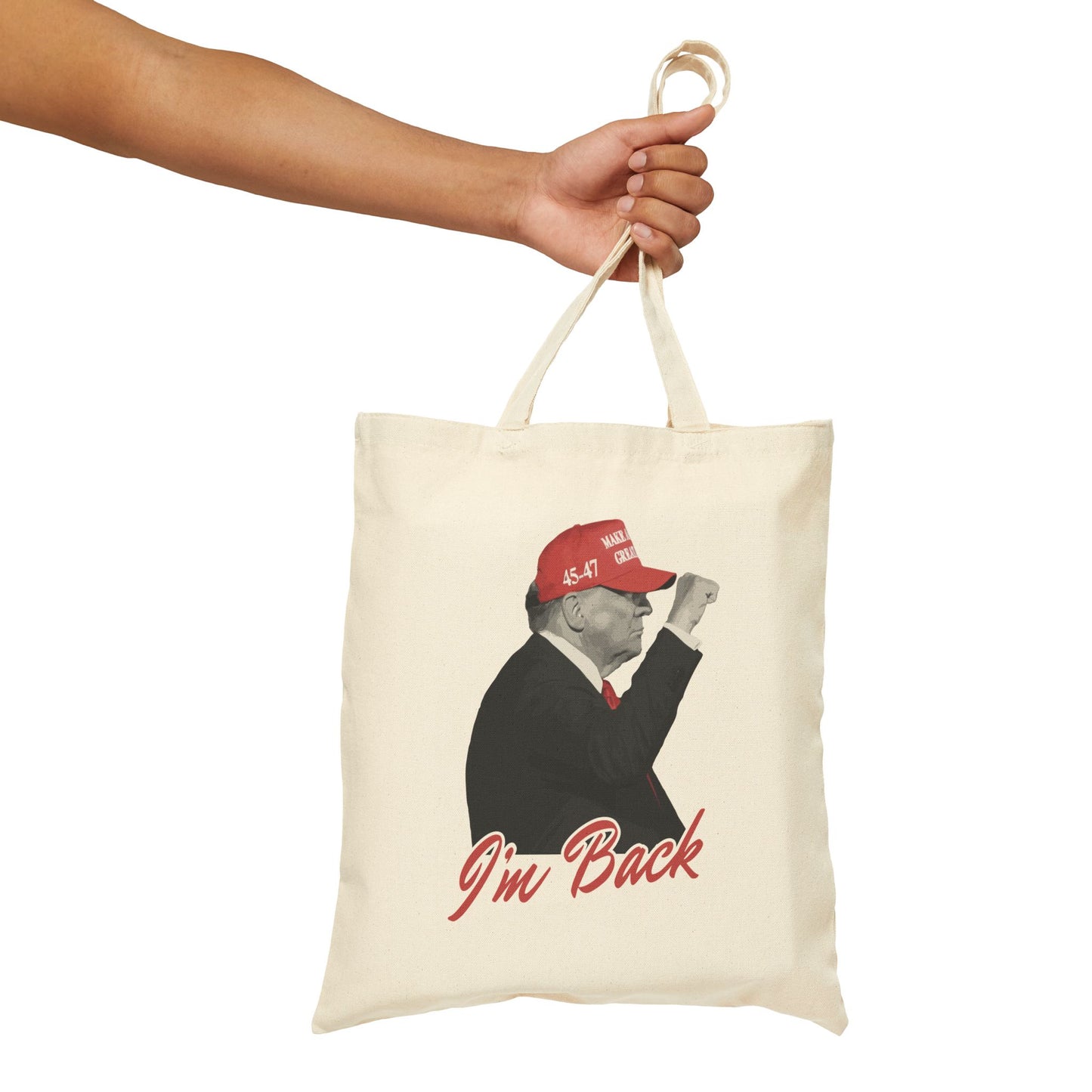 Trump "I'm Back" - Cotton Canvas Tote Bag