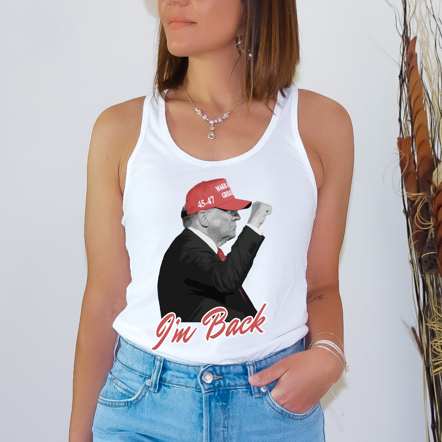 Trump "I'm Back" - Women's Racerback Tank