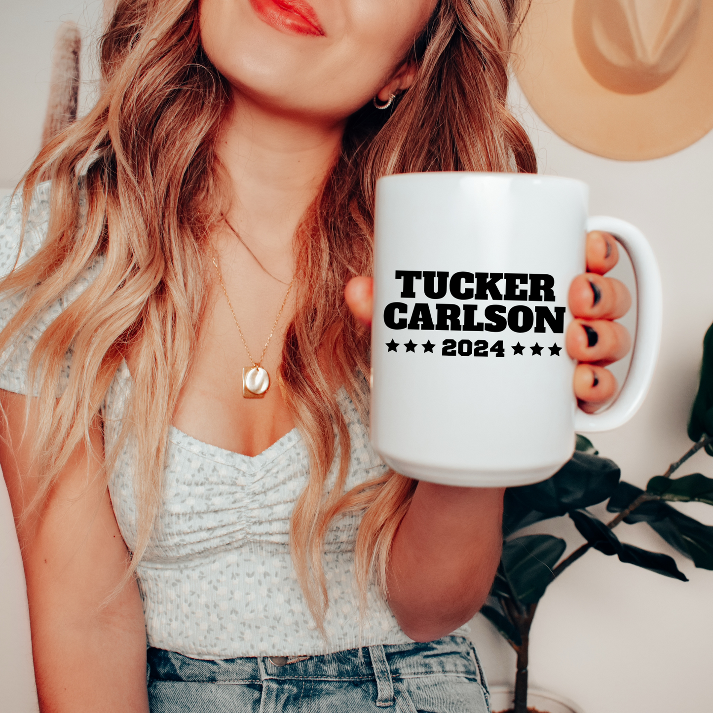 Tucker Carlson 2024 - White Glossy Mug
