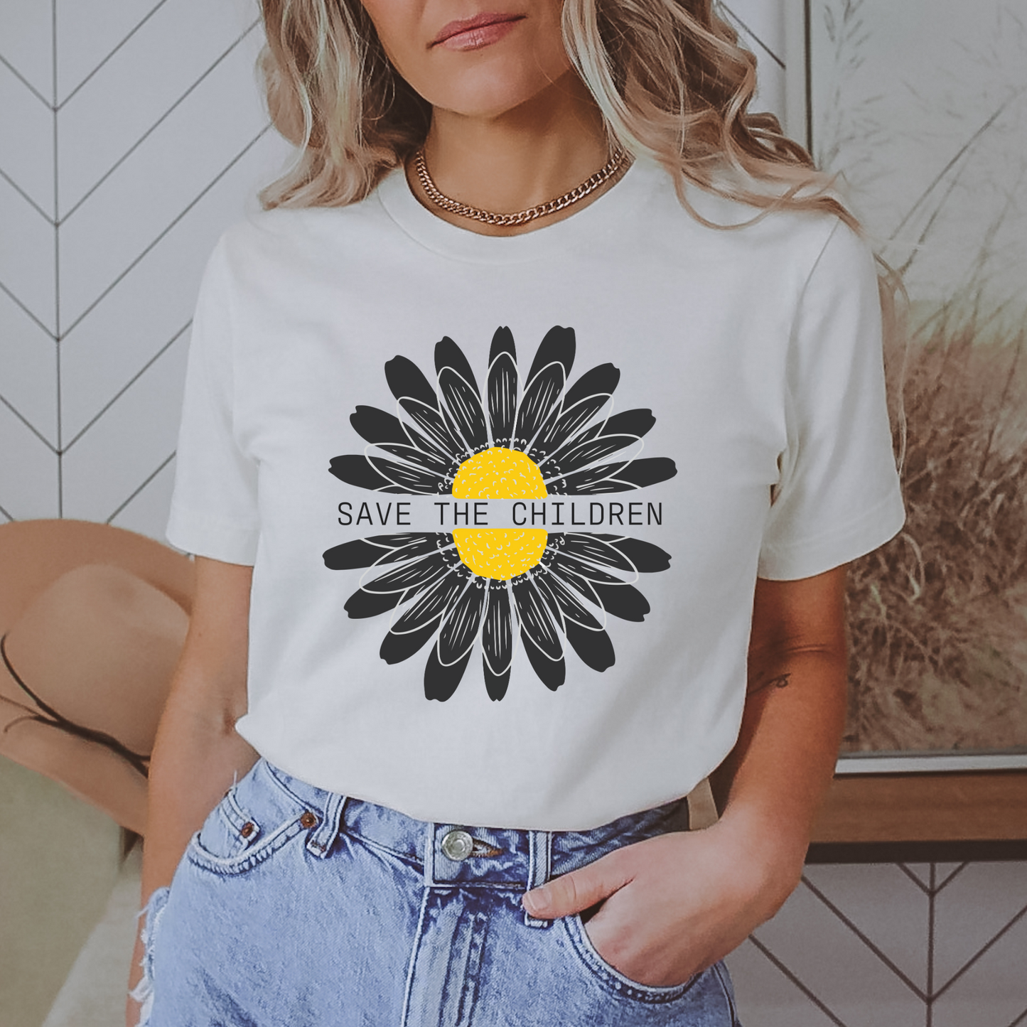 Save The Children Sunflower - Unisex Jersey Tee