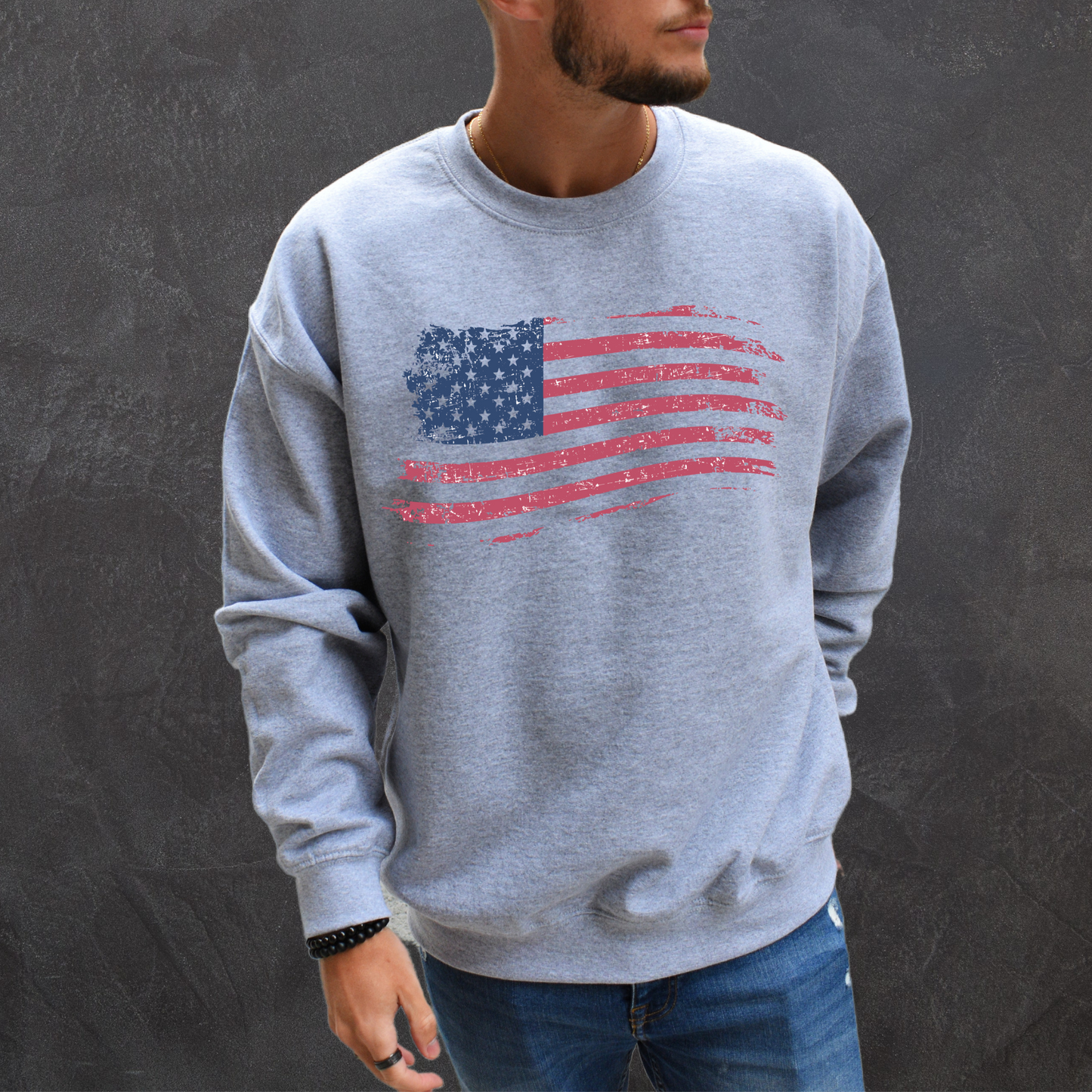 American Flag - Unisex Crewneck Sweatshirt
