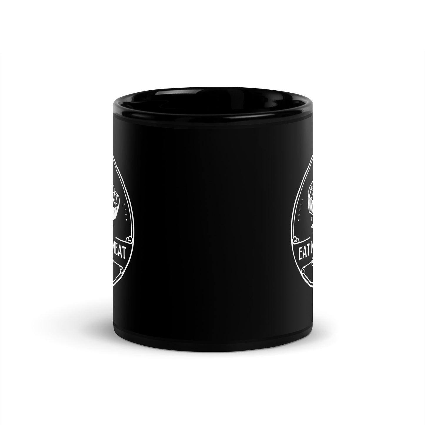 Eat More Meat - Black Glossy Mug