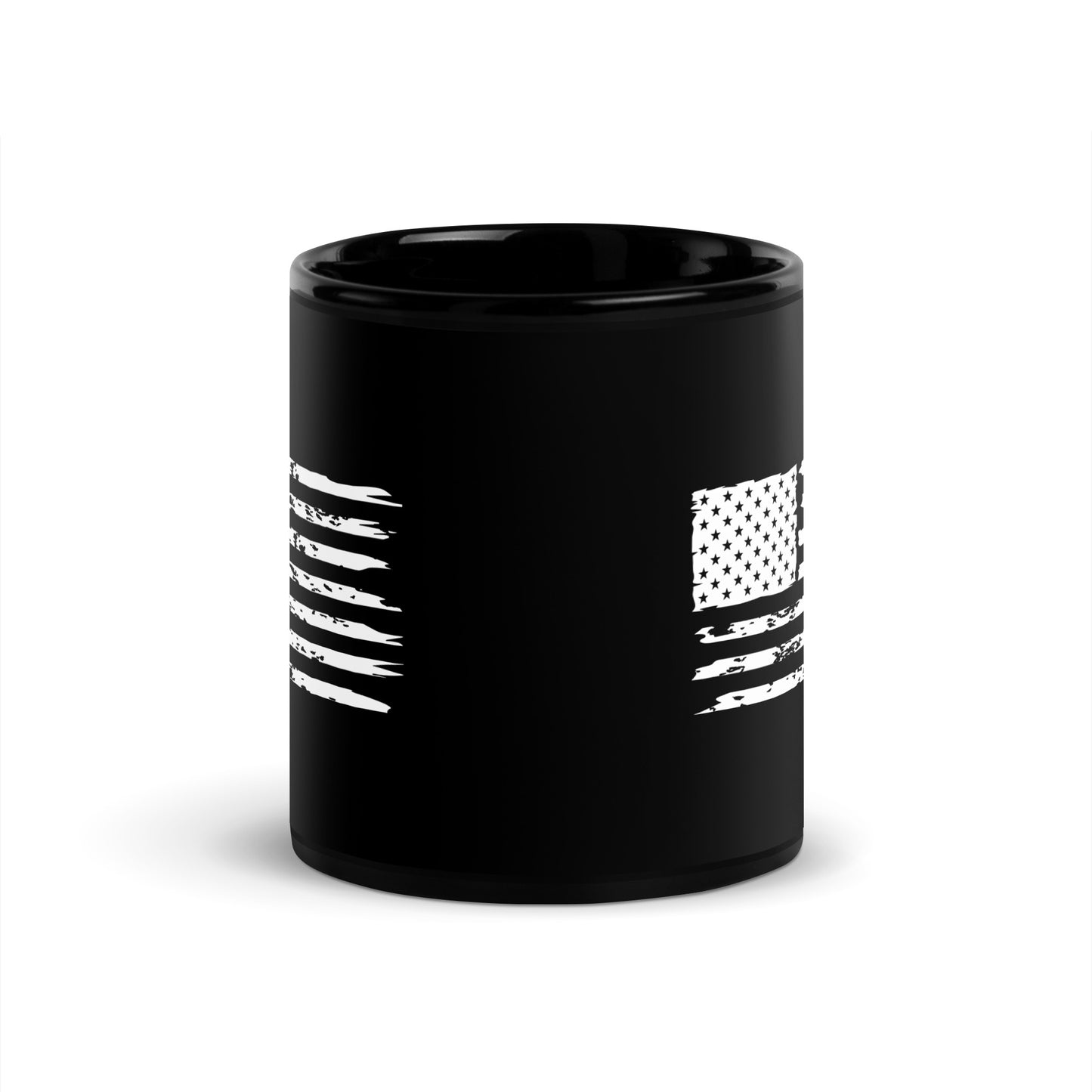 American Flag - Black Glossy Mug