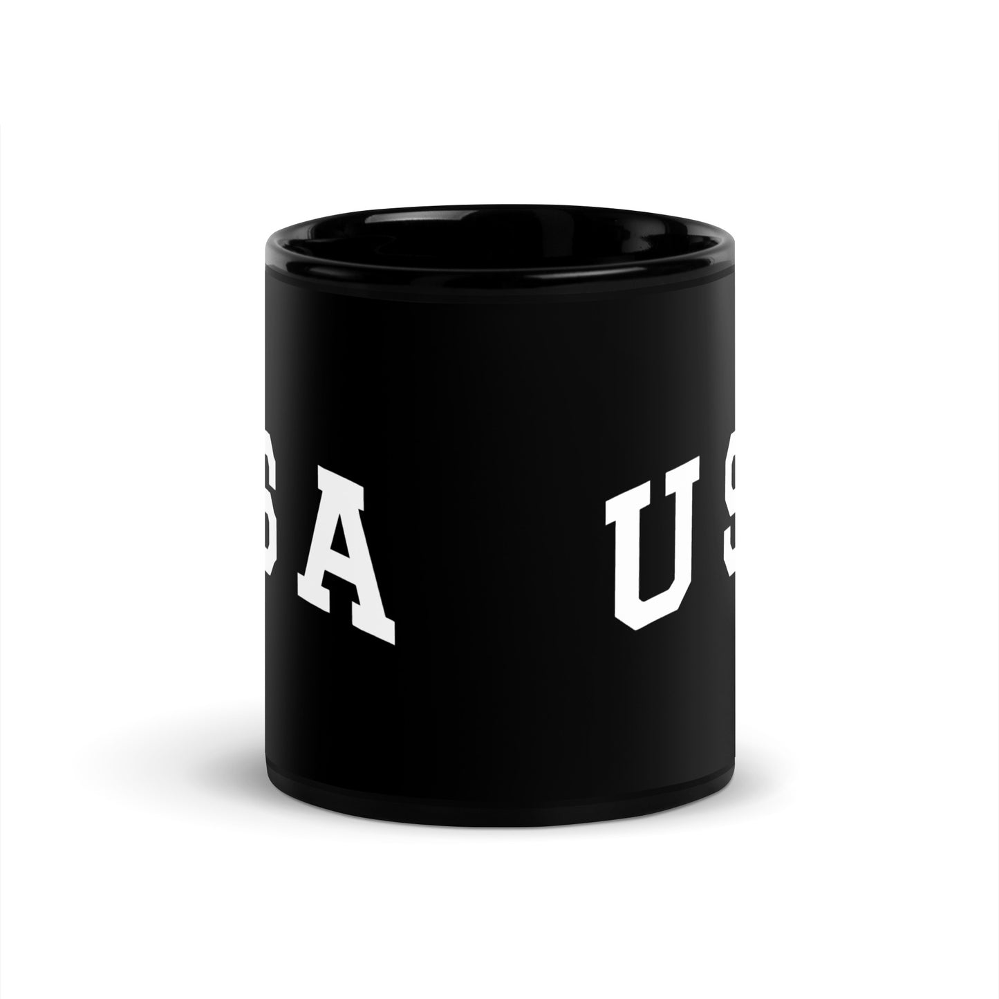 USA - Black Glossy Mug