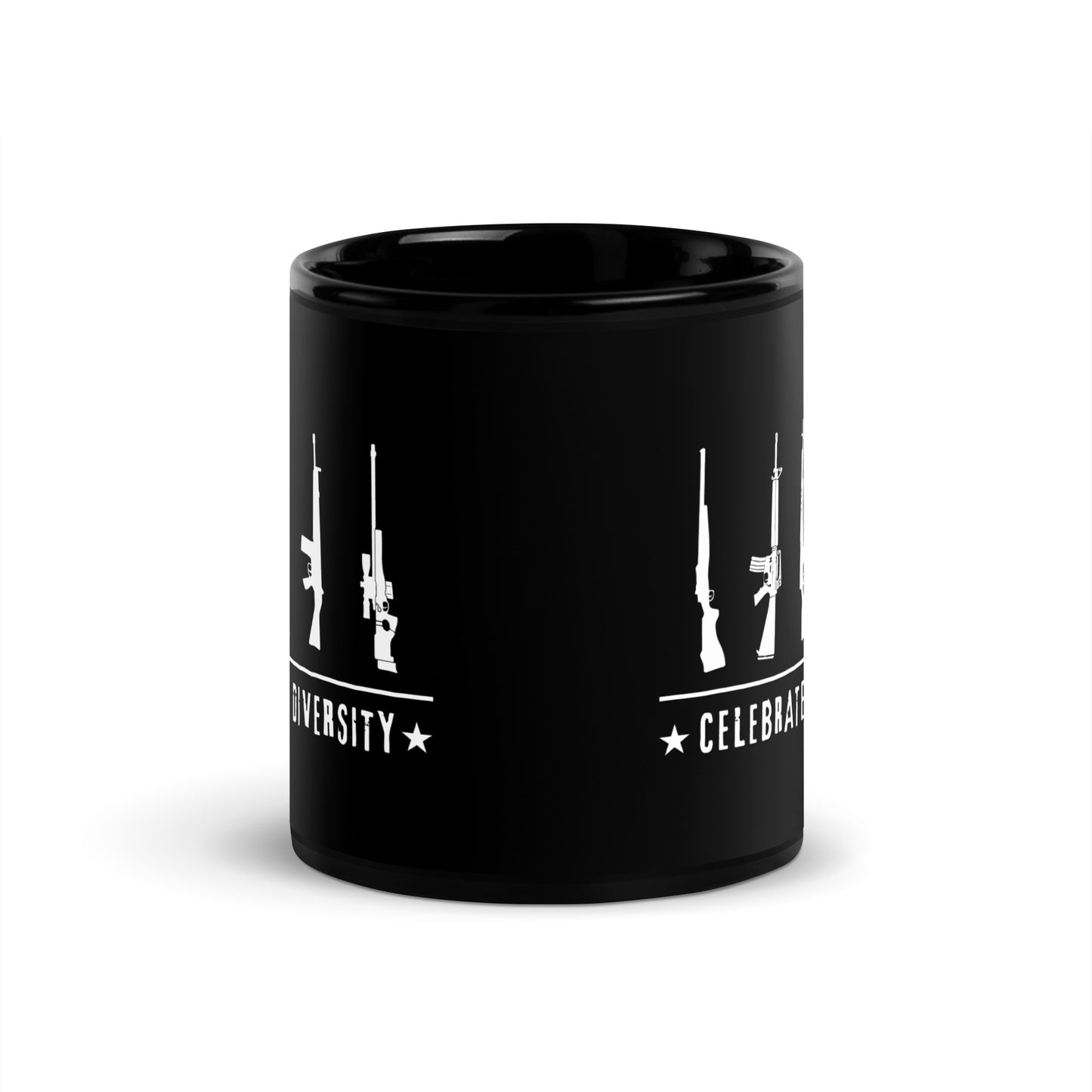 Celebrate Diversity - Black Glossy Mug