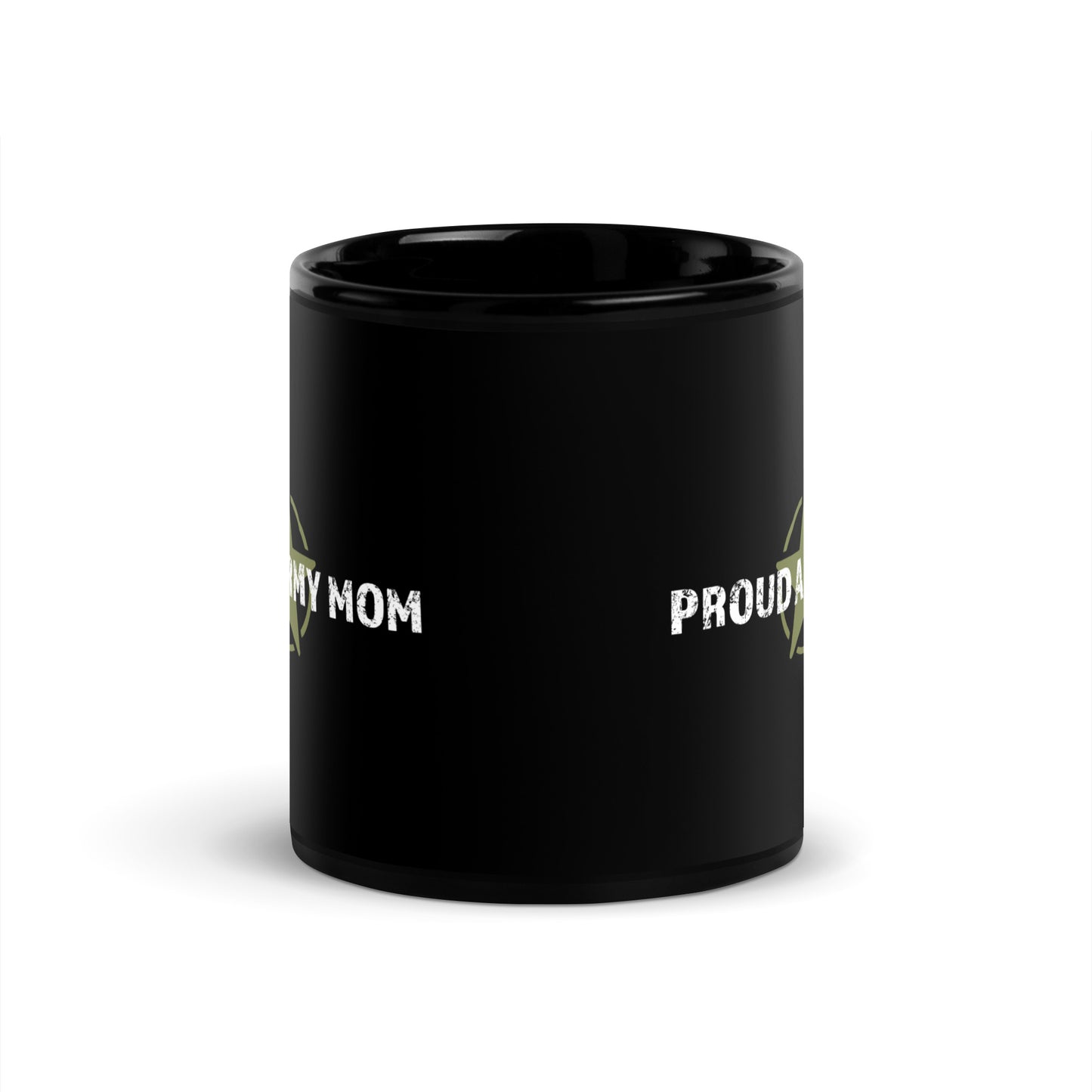 Proud Army Mom - Black Glossy Mug