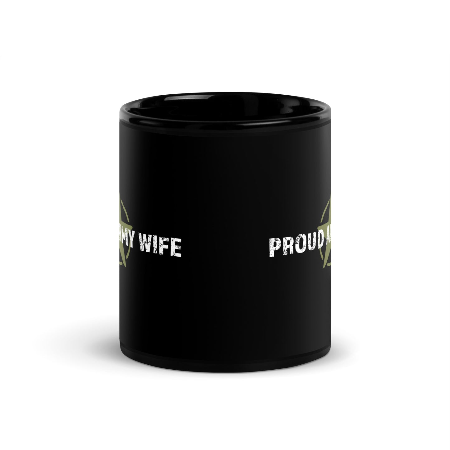 Proud Army Wife - Black Glossy Mug