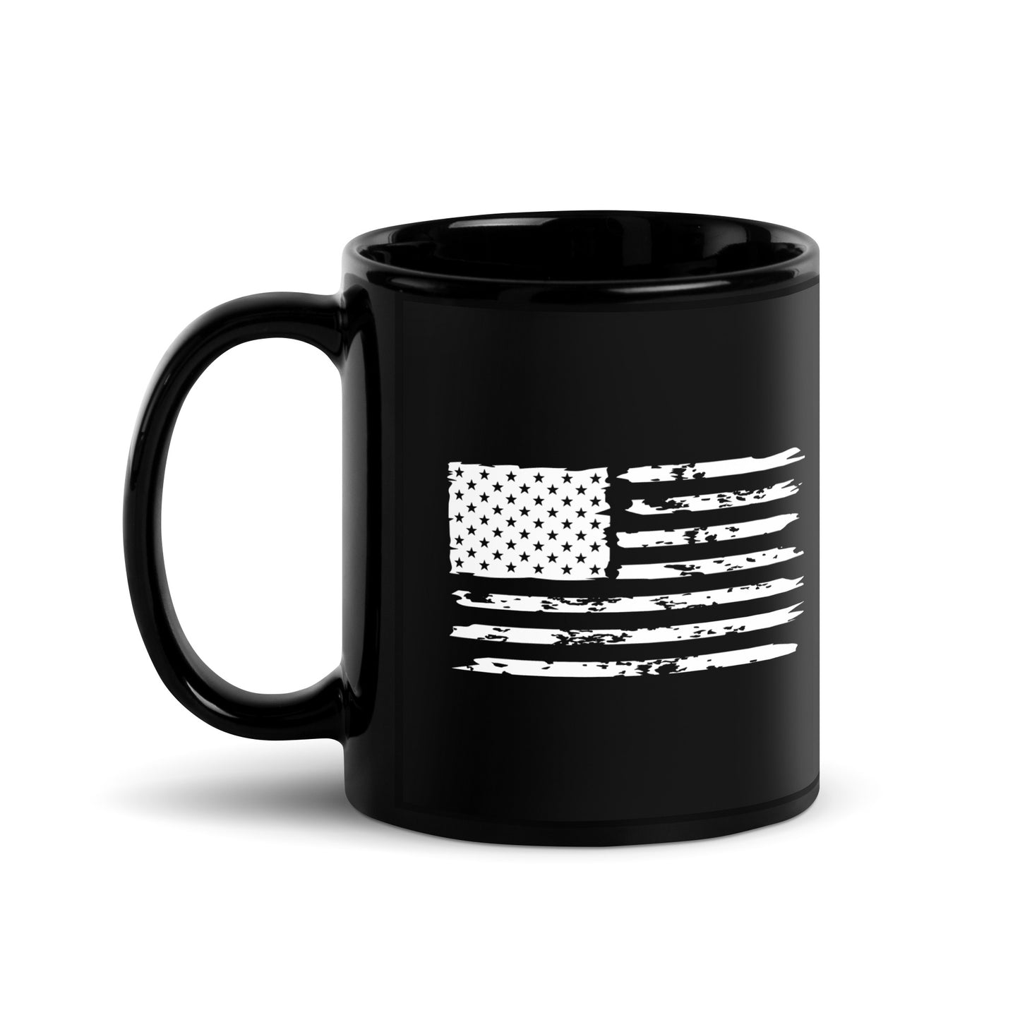 American Flag - Black Glossy Mug